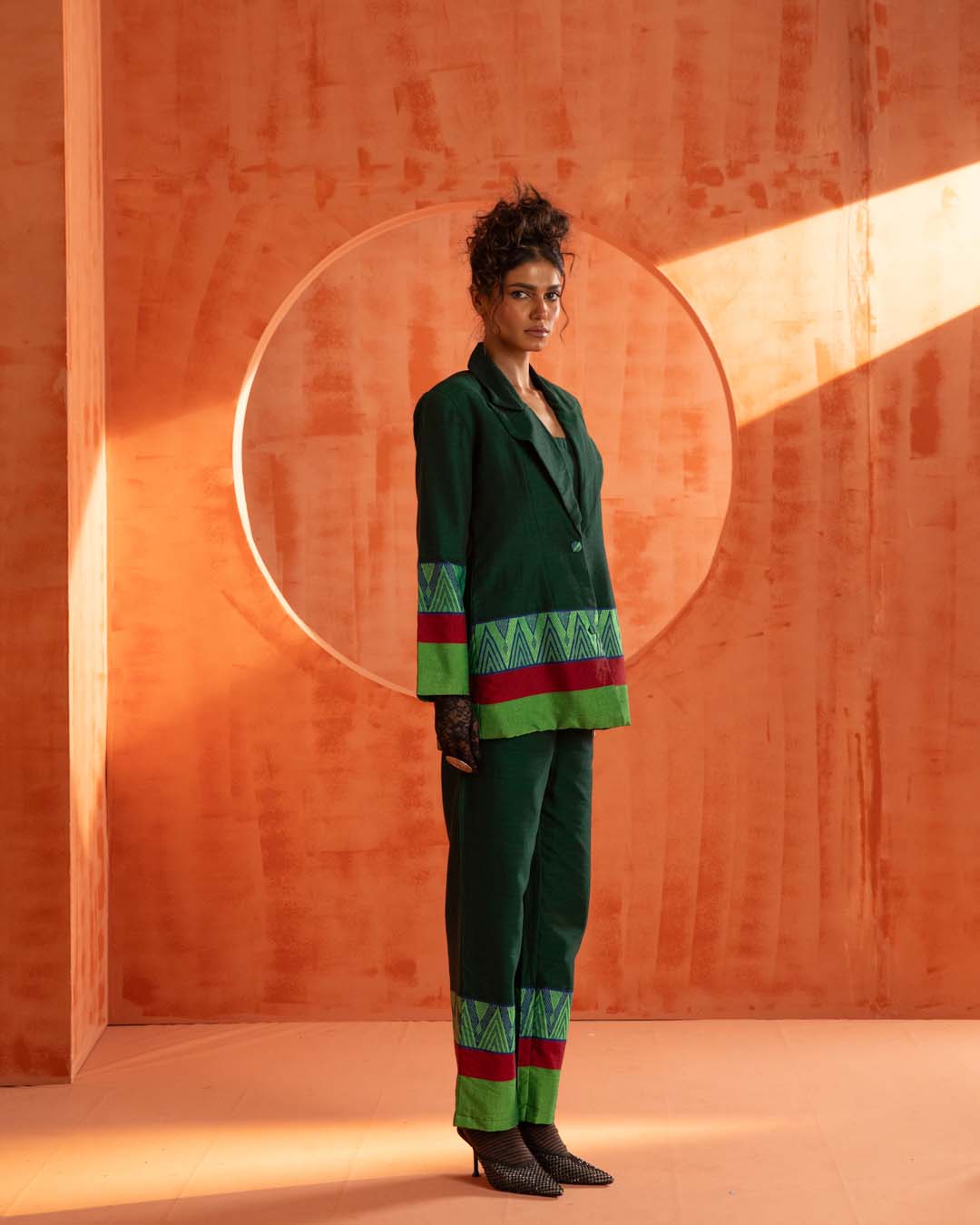 Jade Chameleon(  3 PCS PANT SUIT CO-ORD SET)