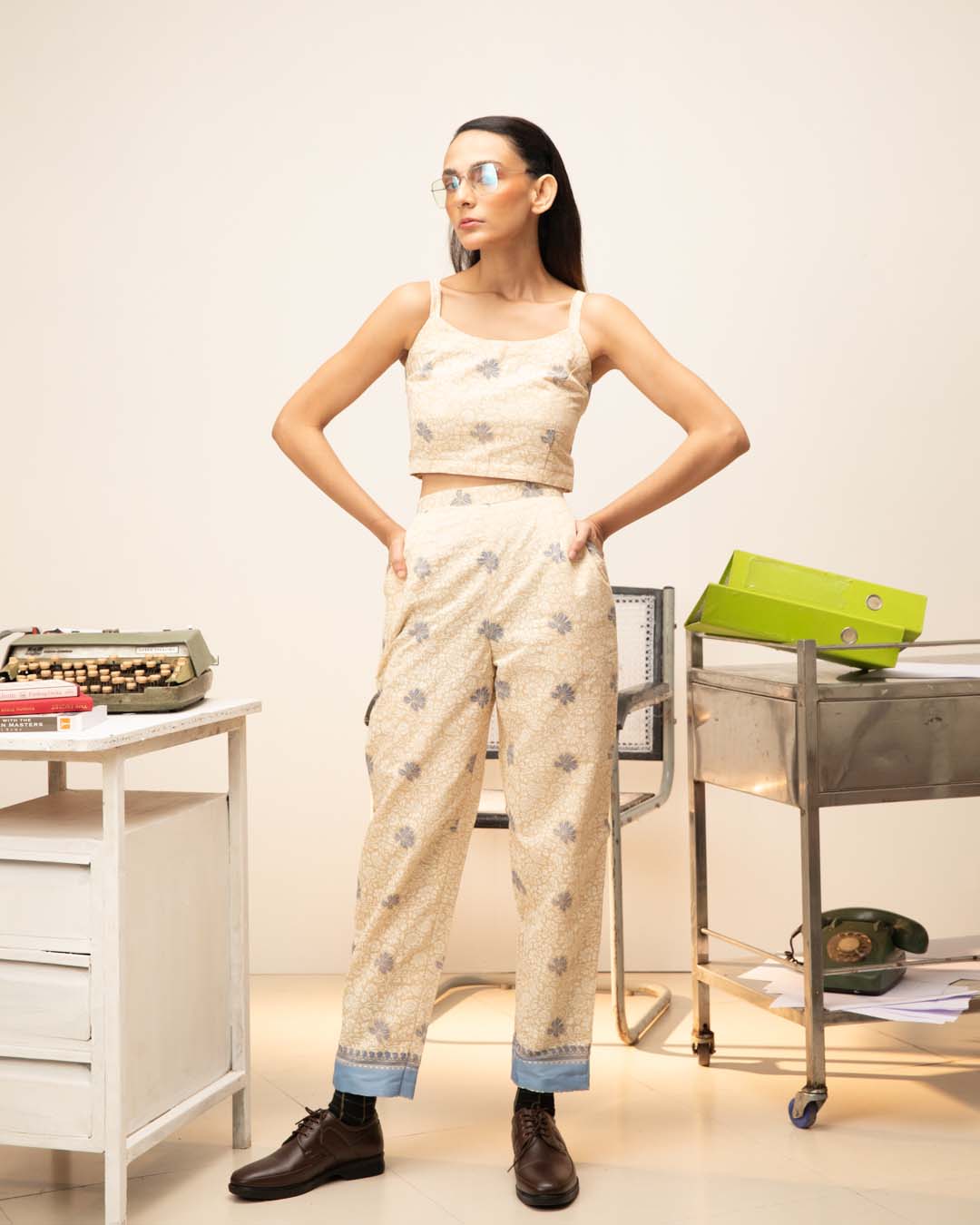 Ivory Shield(  3 PCS PANT SUIT CO-ORD SET)