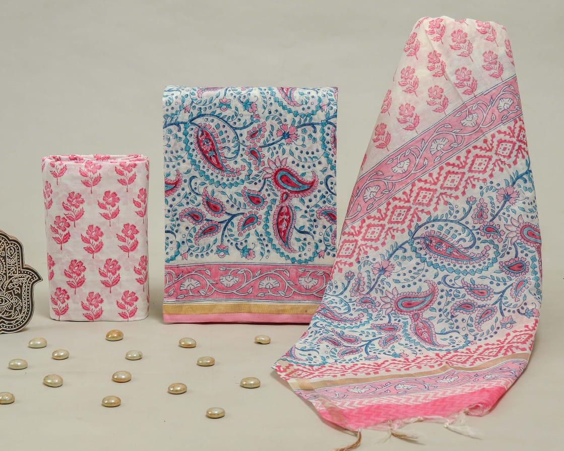 Mehak-e-Gul (Bagru SICO 3 pcs SKD set)