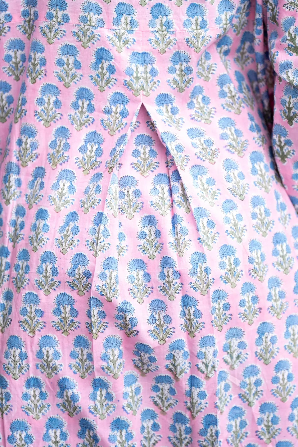Blush Meadow — Floral Block Print Cotton Co-ord Set