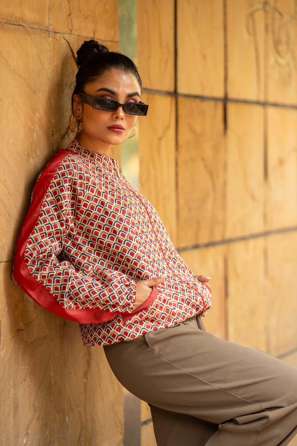 Crimson Arc - Bomber Jacket