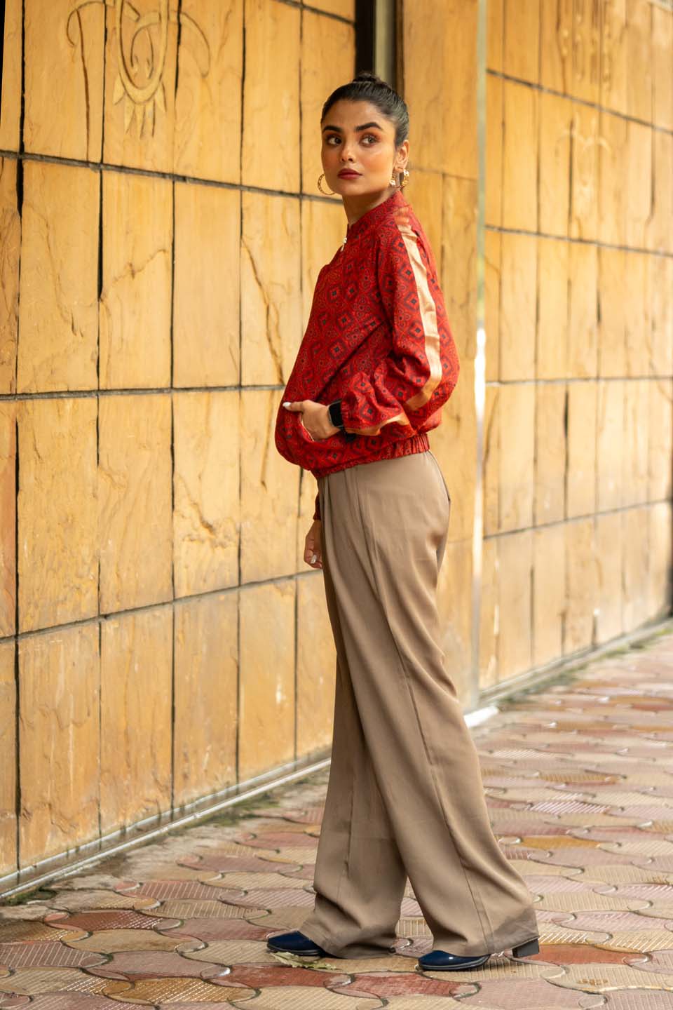 Rust Ember Diamond - Bomber Jacket