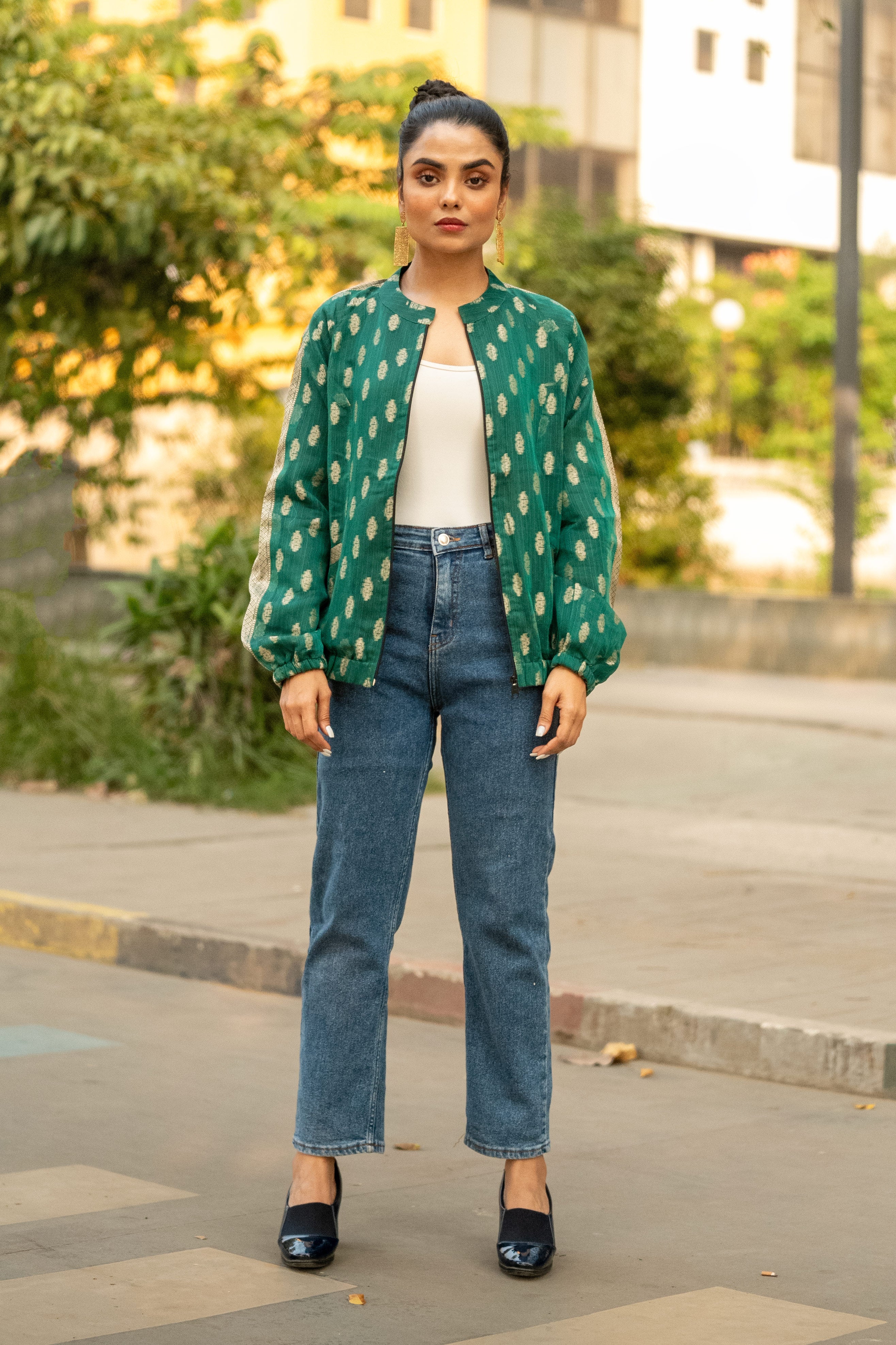 Emerald Dots - Bomber Jacket