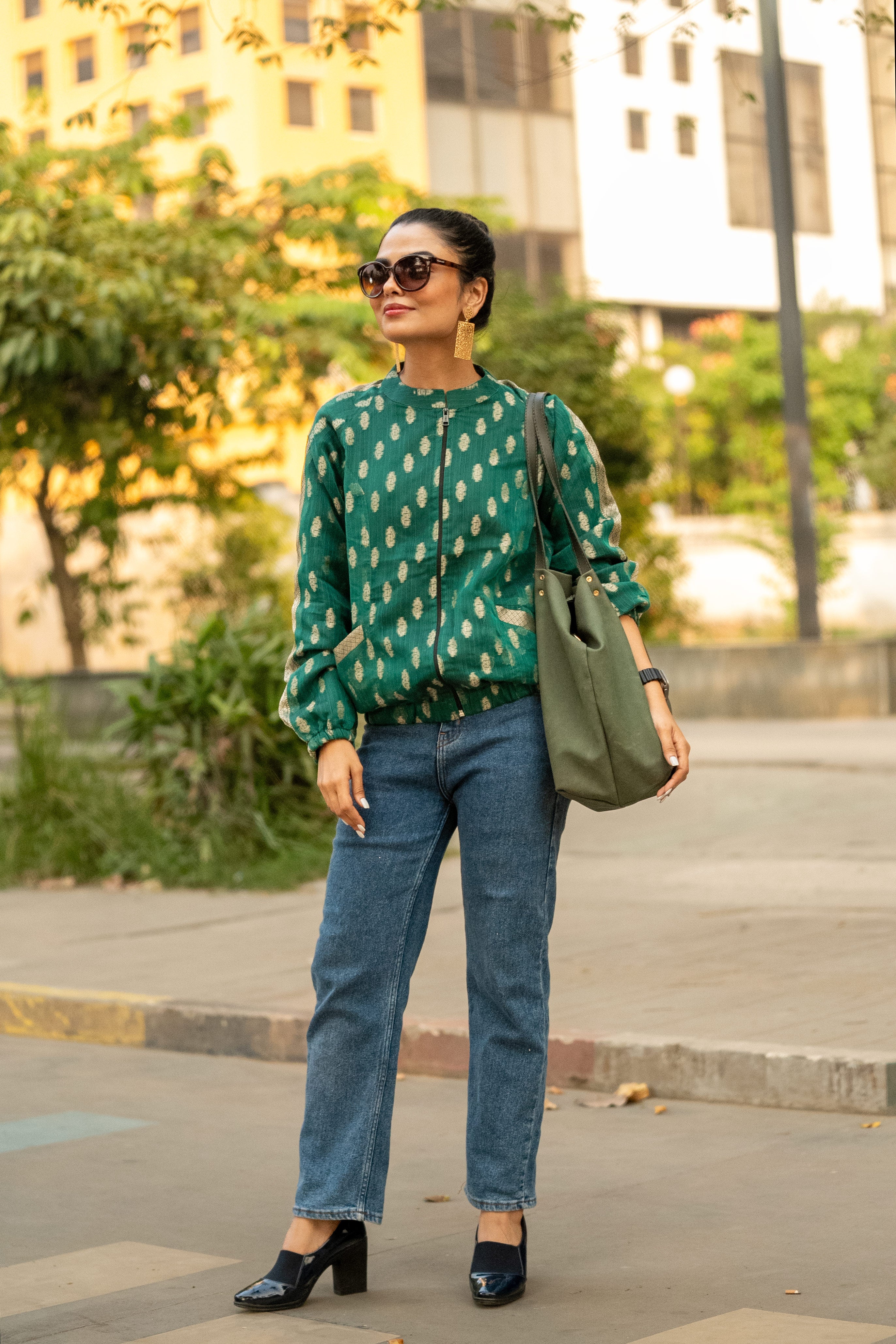 Emerald Dots - Bomber Jacket