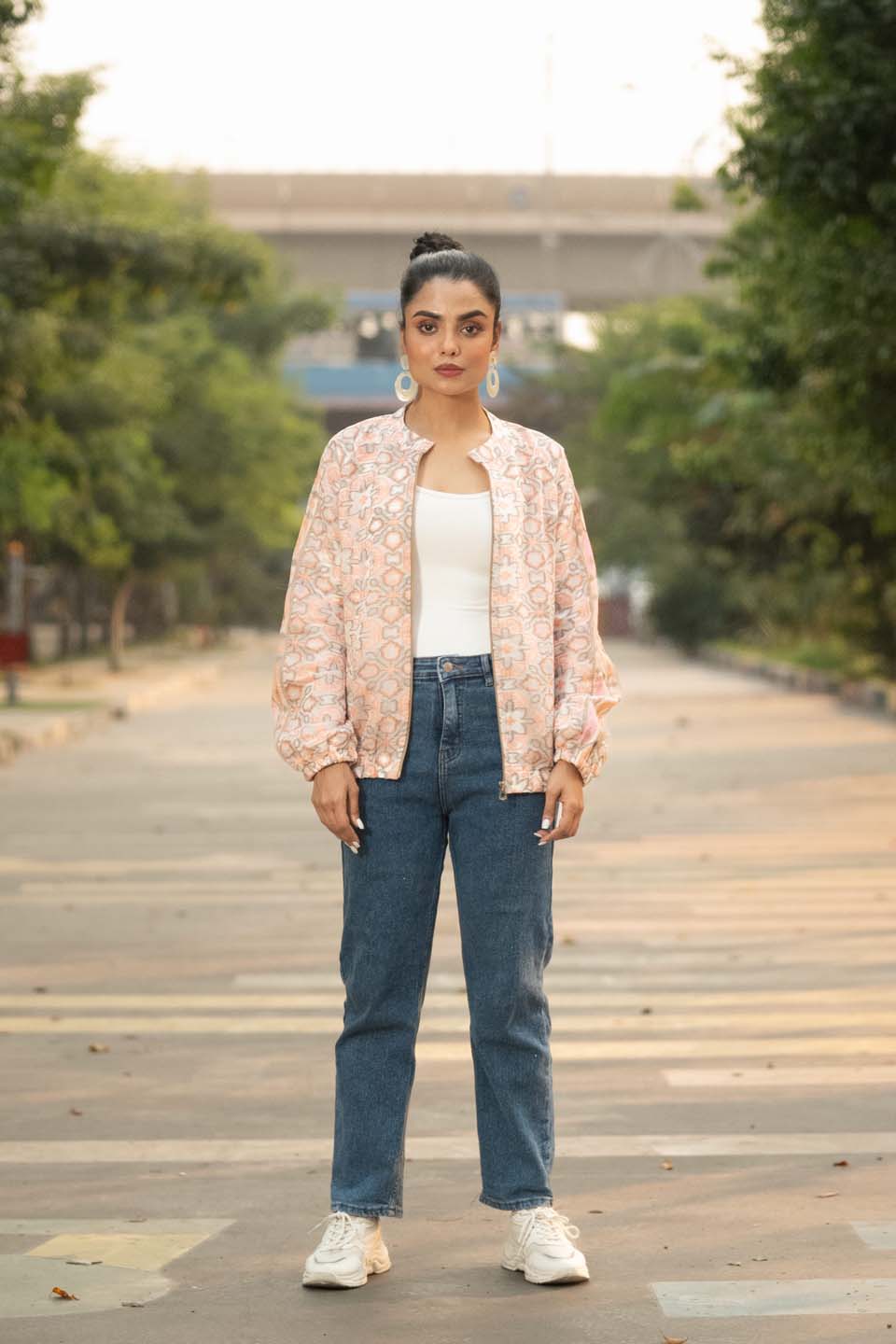 Peach Mosaic - Bomber Jacket