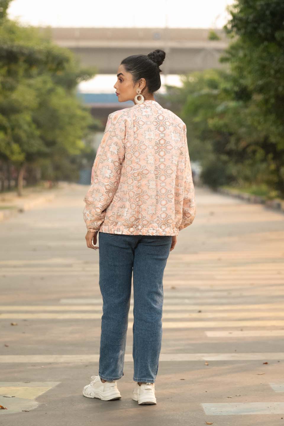 Peach Mosaic - Bomber Jacket
