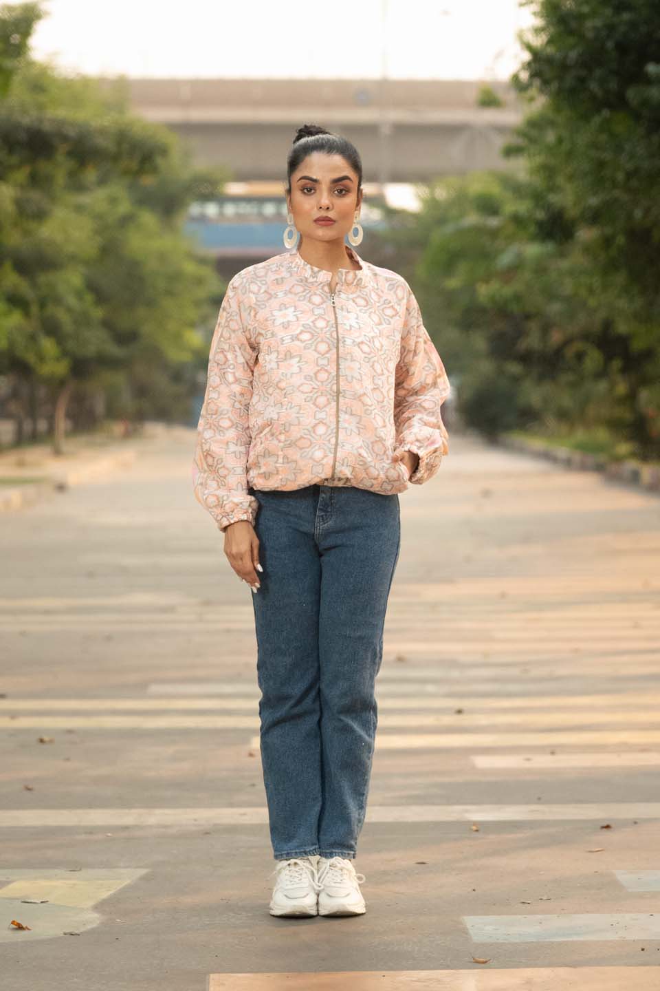 Peach Mosaic - Bomber Jacket