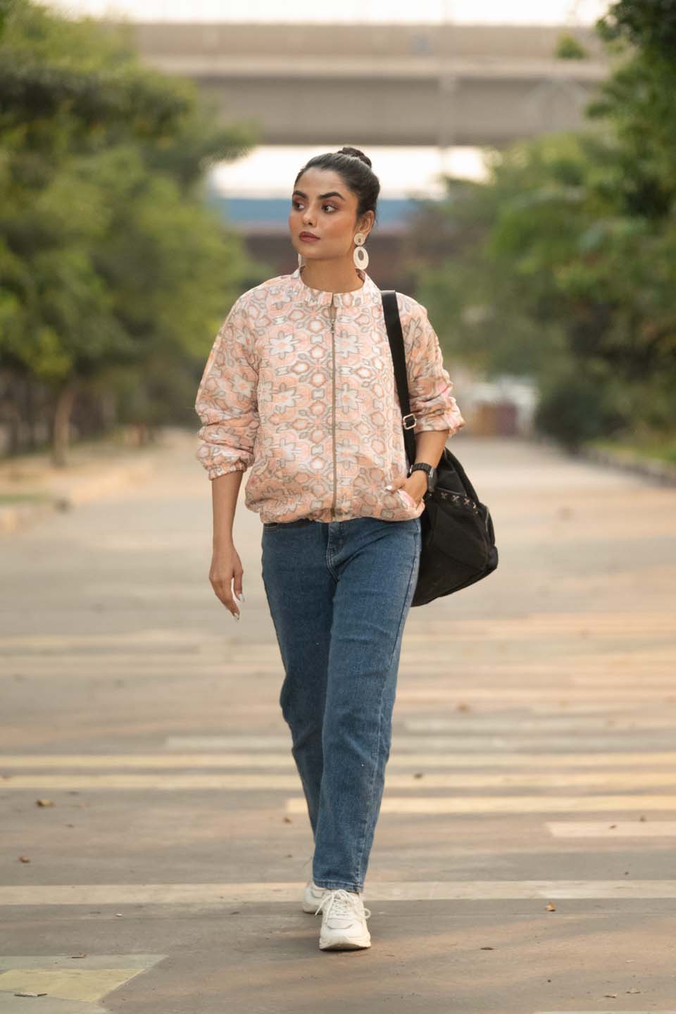 Peach Mosaic - Bomber Jacket