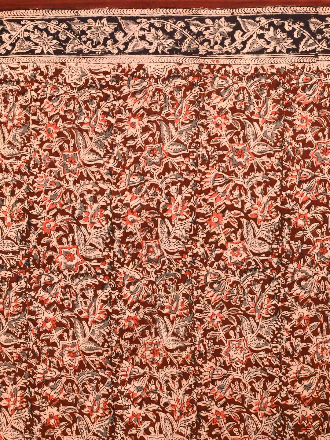 BUSTLING BLOOM (KALAMKARI 100% PURE COTTON SAREE)