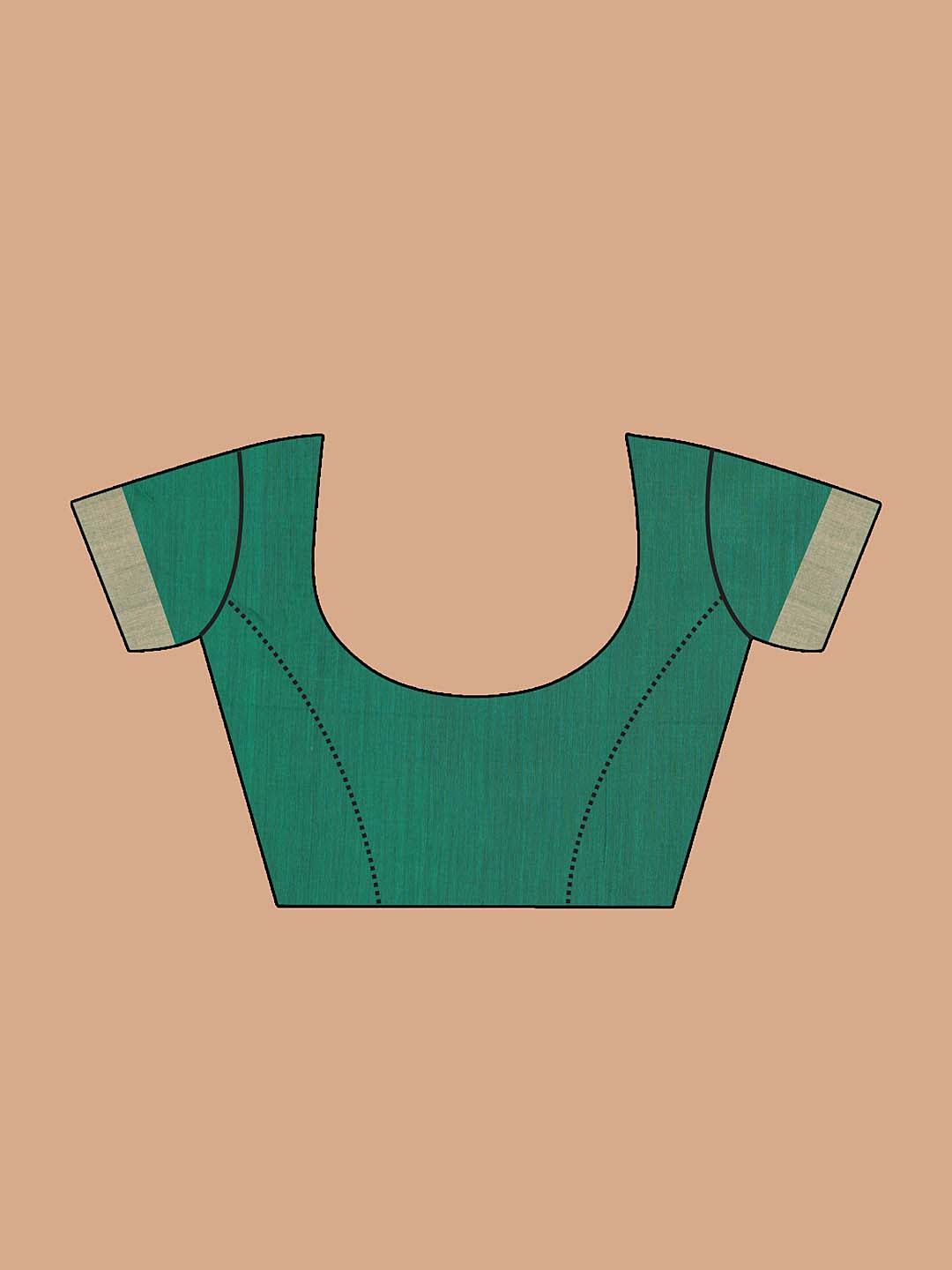 Indethnic Chanderi Handloom Silk Cotton Saree - Blouse Piece View