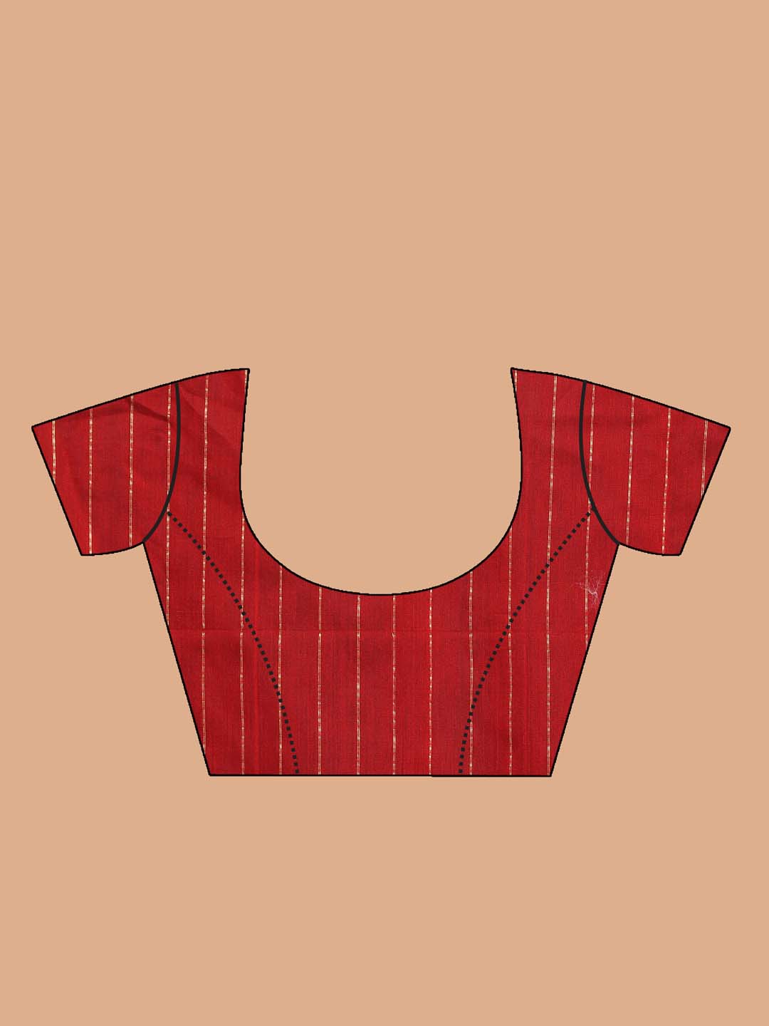 Indethnic Maheshwari Handloom Silk Cotton Saree - Blouse Piece View