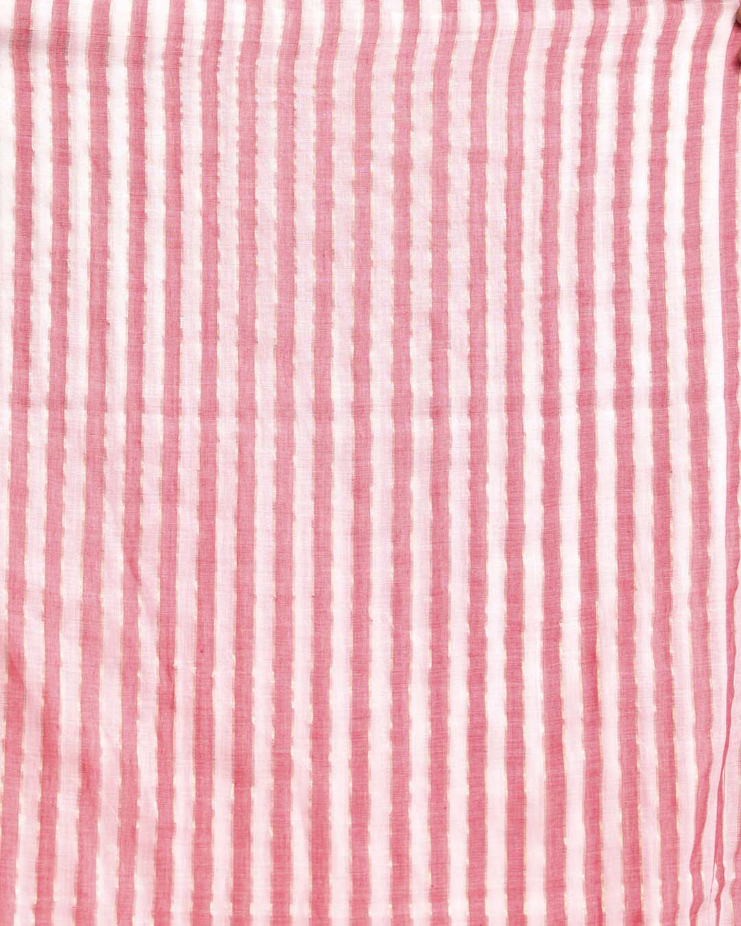 Indethnic Red Pure Cotton Color Blocked Design Sarees - Saree Detail View