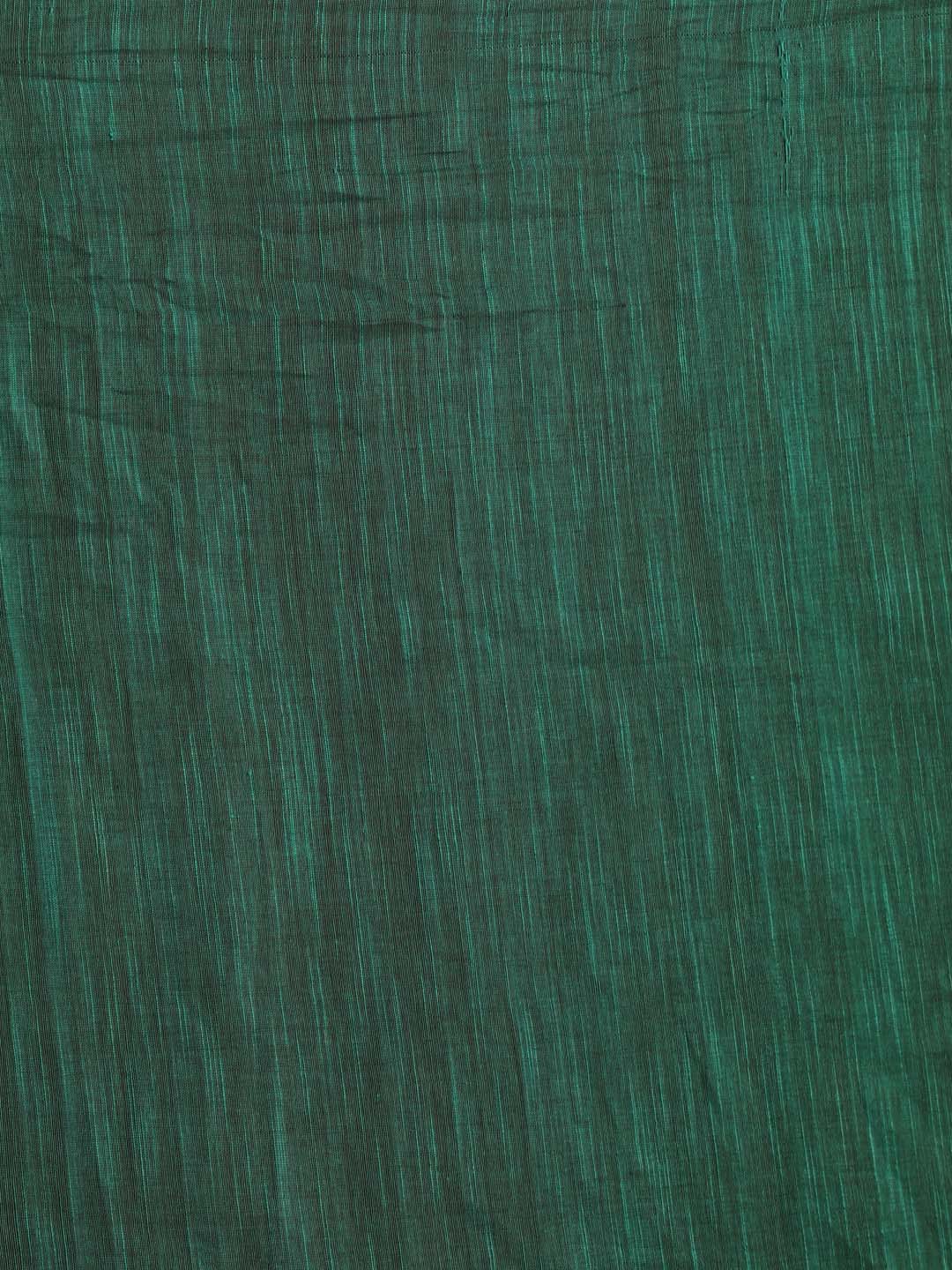 Indethnic Green Pure Cotton Woven Design Design Sarees - Saree Detail View