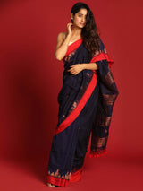 AZURE ETHNIC (HANDLOOM 100% PURE COTTON SAREE)