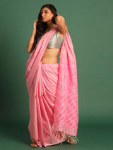 BLUSH HERITAGE (JAMDANI 100% PURE SILK SAREE)