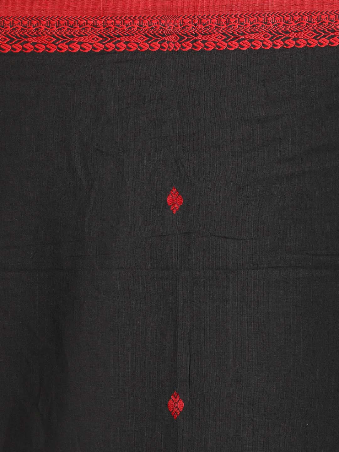 Indethnic Black Bengal Handloom Pure Cotton Saree Work Saree - Saree Detail View