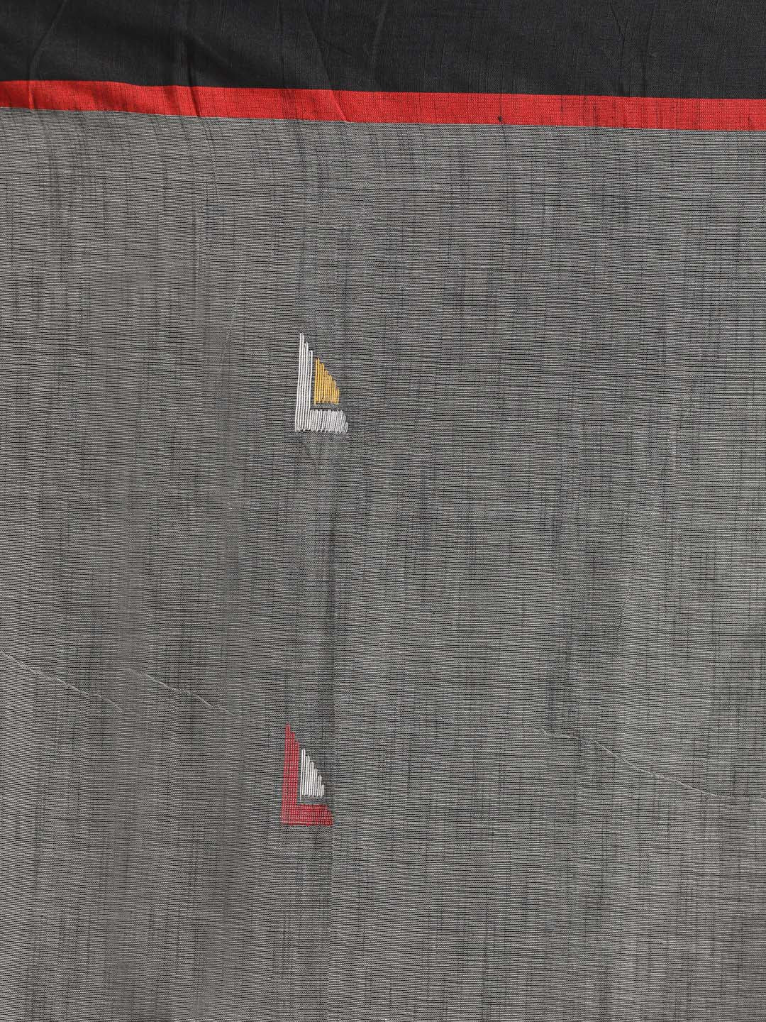 Indethnic Grey Bengal Handloom Pure Cotton Saree Work Saree - Saree Detail View