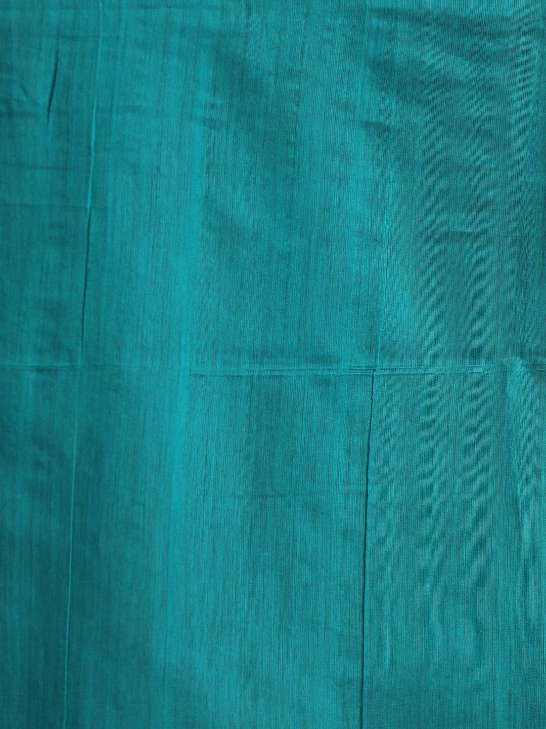 Indethnic Teal Bengal Handloom Pure Cotton Saree Work Saree - Saree Detail View
