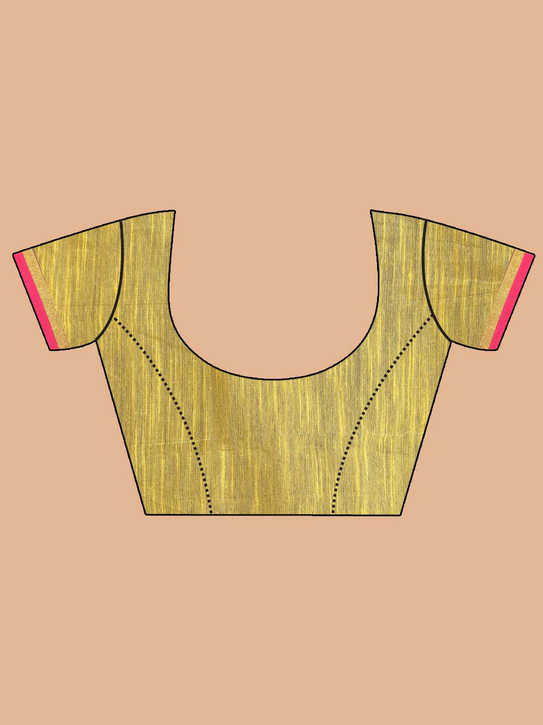 Indethnic Black Bengal Handloom Cotton Blend Work Saree - Blouse Piece View