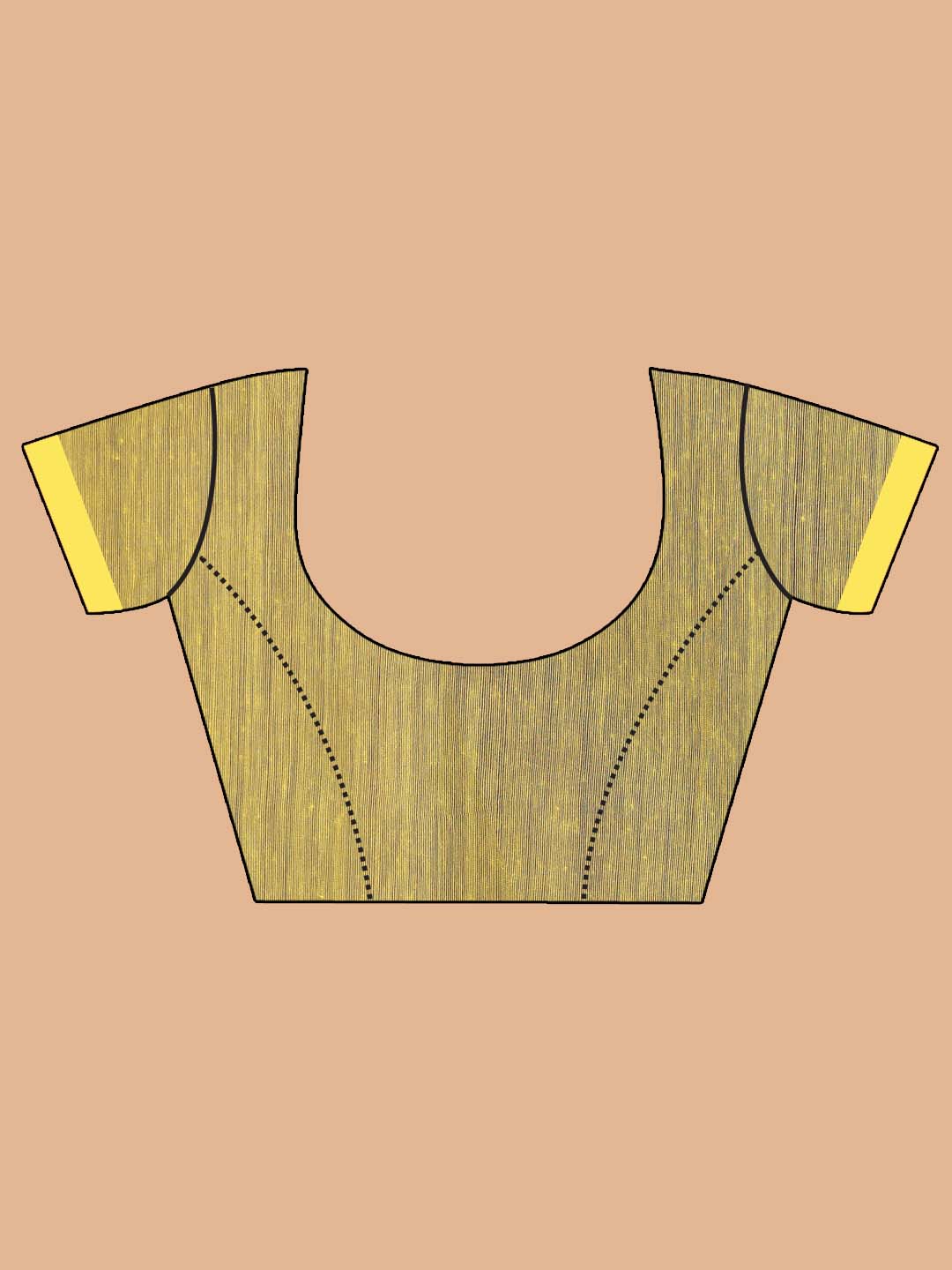 Indethnic Blue Bengal Handloom Cotton Blend Work Saree - Blouse Piece View