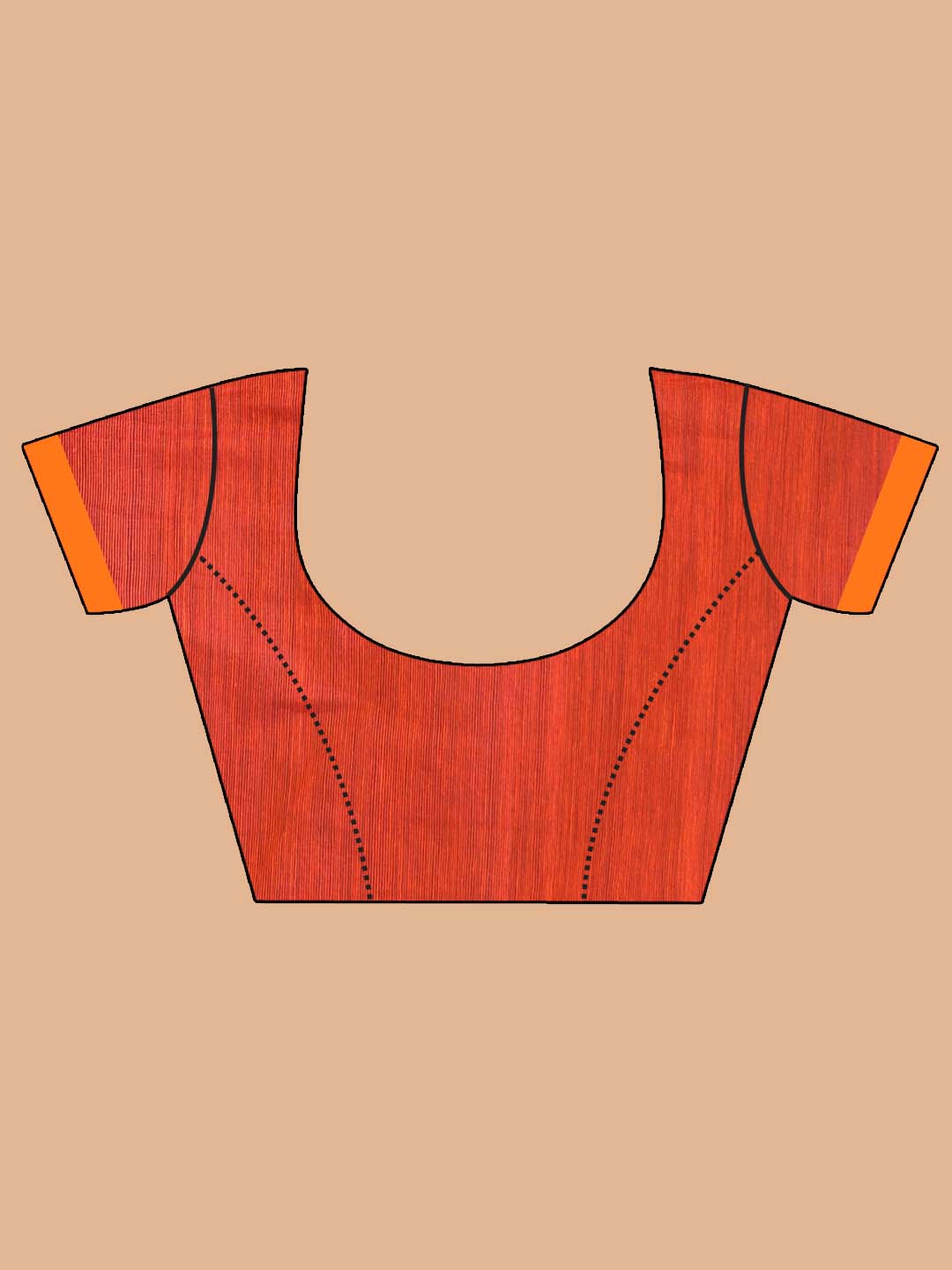 Indethnic Pink Bengal Handloom Cotton Blend Work Saree - Blouse Piece View