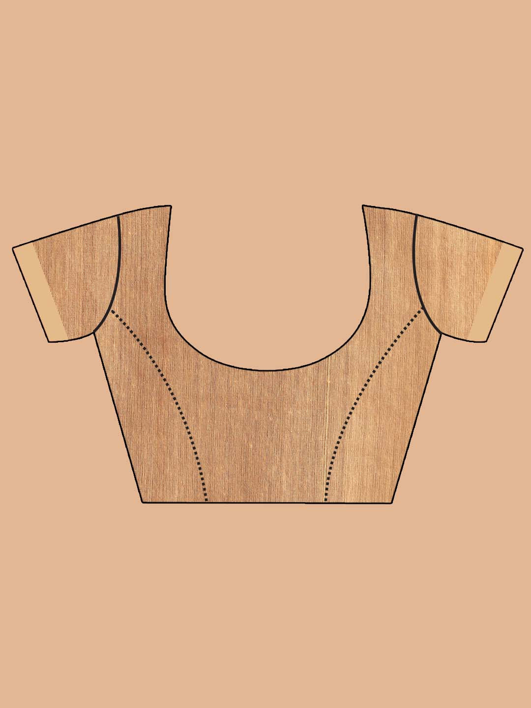 Indethnic Pink Bengal Handloom Cotton Blend Work Saree - Blouse Piece View