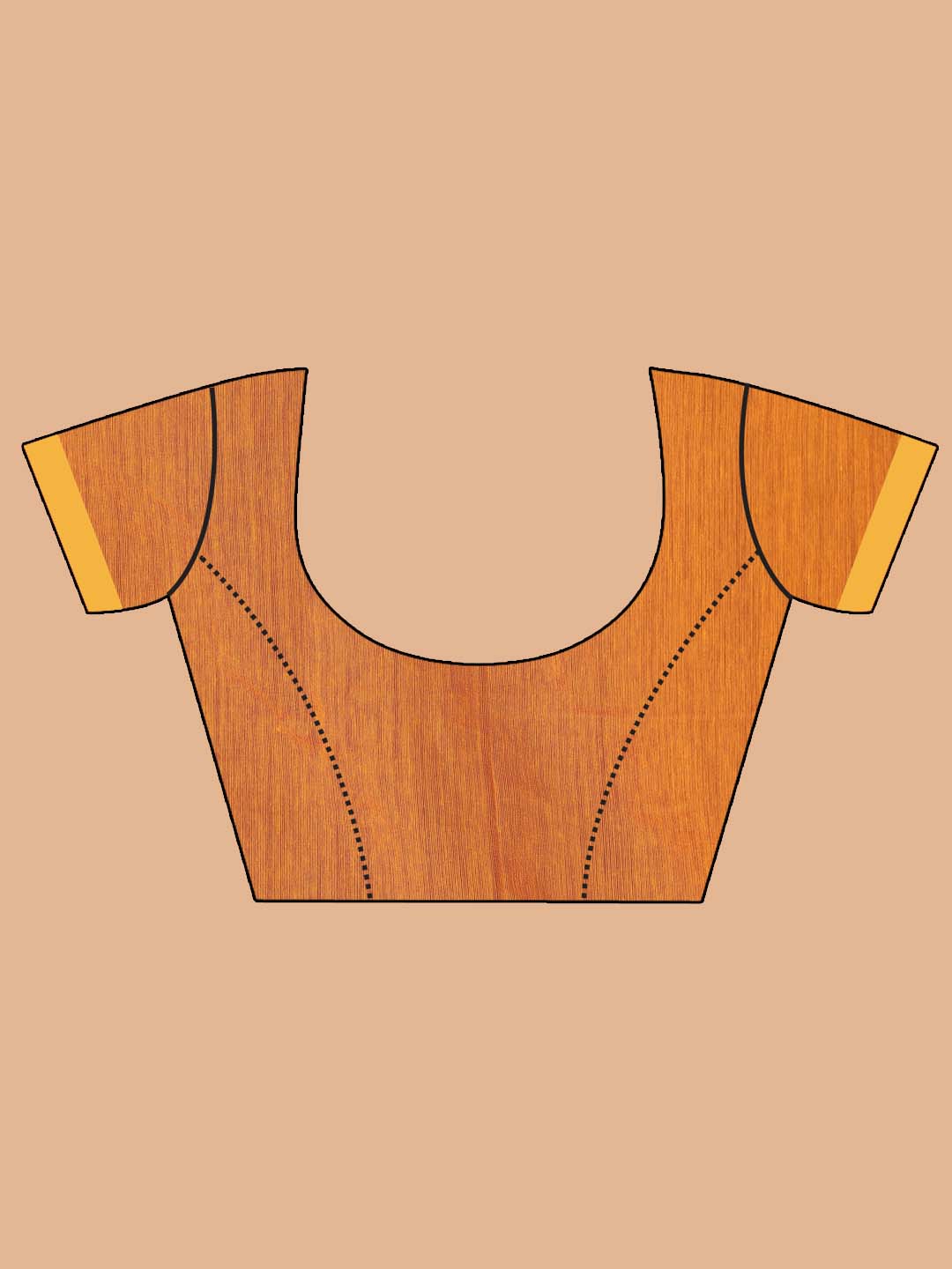 Indethnic Pink Bengal Handloom Cotton Blend Work Saree - Blouse Piece View