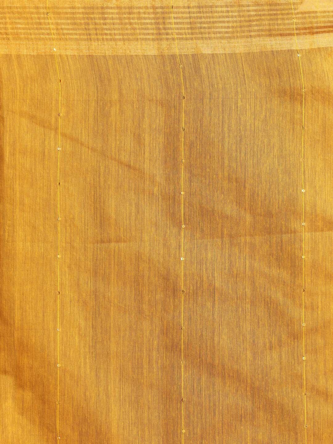 Indethnic Yellow Bengal Handloom Cotton Blend Party Saree - Saree Detail View