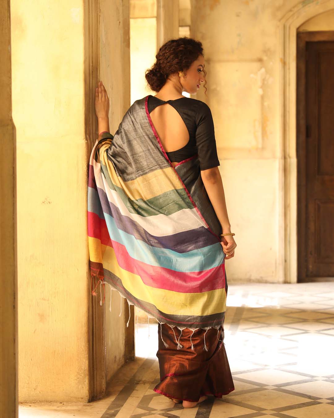 RUSTIC HARMONY (BENGAL HANDLOOM 100% PURE COTTON SAREE)