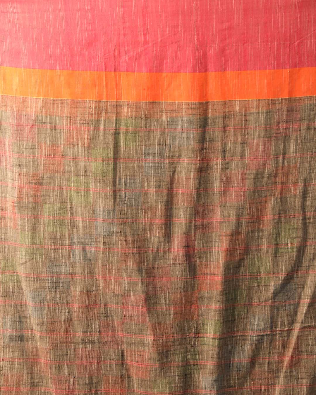 MIDNIGHT CHARCOAL  (BENGAL HANDLOOM 100% PURE COTTON SAREE)