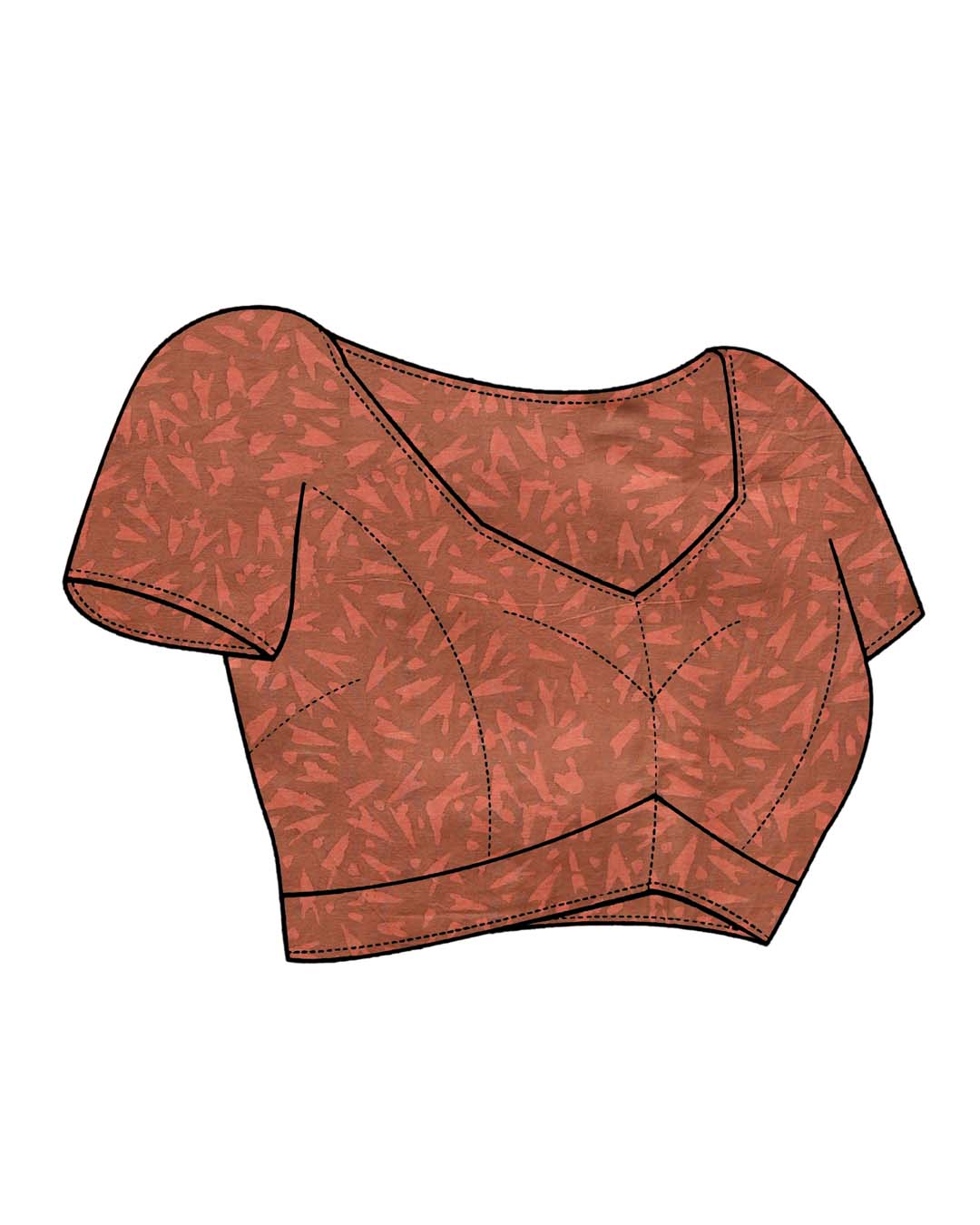 AUTUMN EMBER (BAGRU 100% PURE COTTON SAREE)