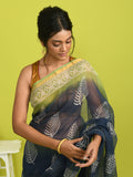 BLUE ENIGMA (BAGRU SILK COTTON SAREE)