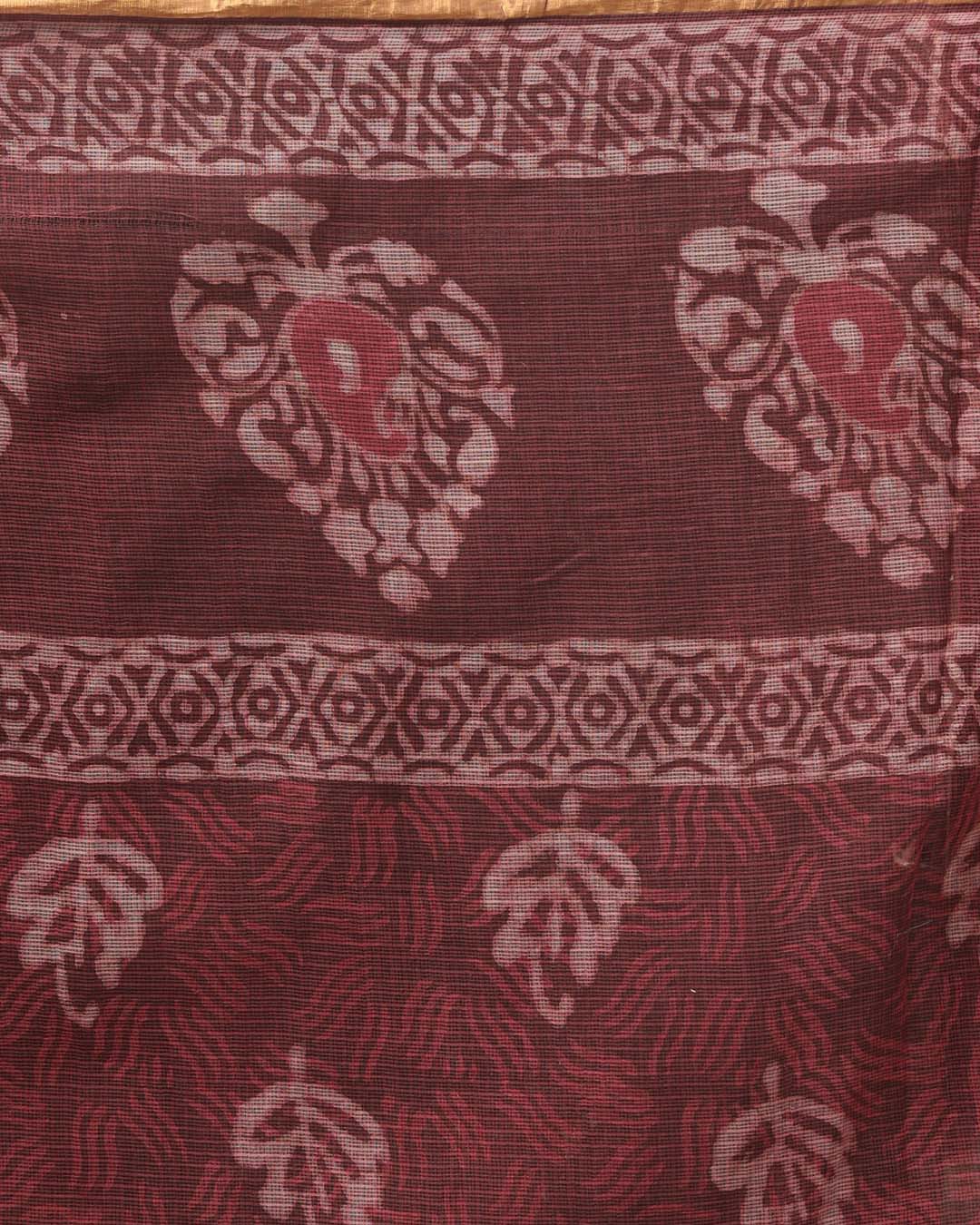 MAGENTA MIRAGE (BAGRU SILK COTTON SAREE)