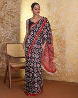 EBONY GRACE (IKKAT MUL MUL COTTON SAREE)
