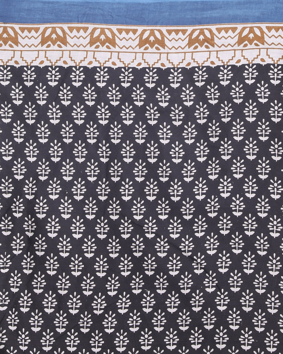 MIDNIGHT PATTERNS (BAGRU MUL MUL COTTON SAREE)