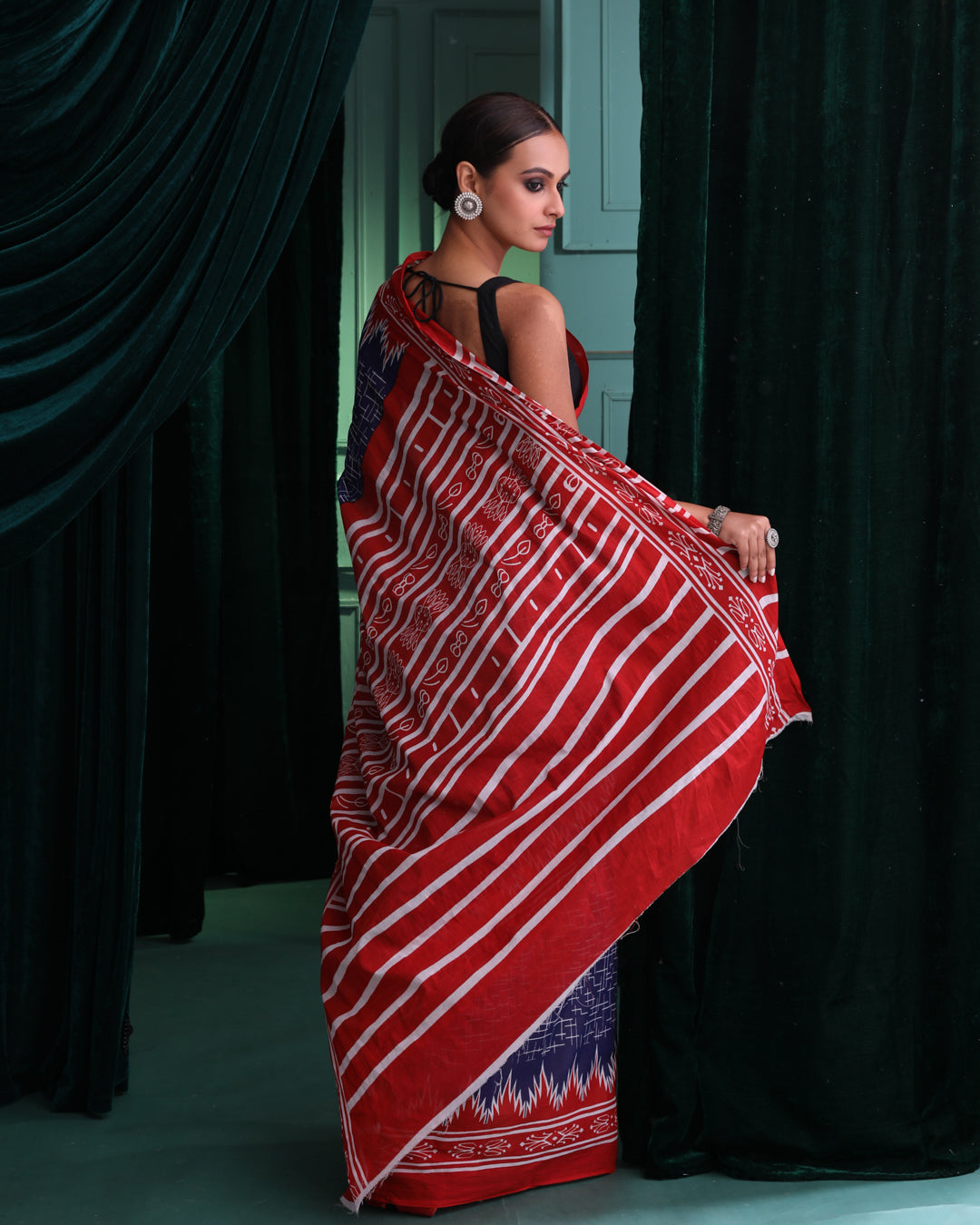 BLUE FUSION (IKKAT MUL MUL COTTON SAREE)