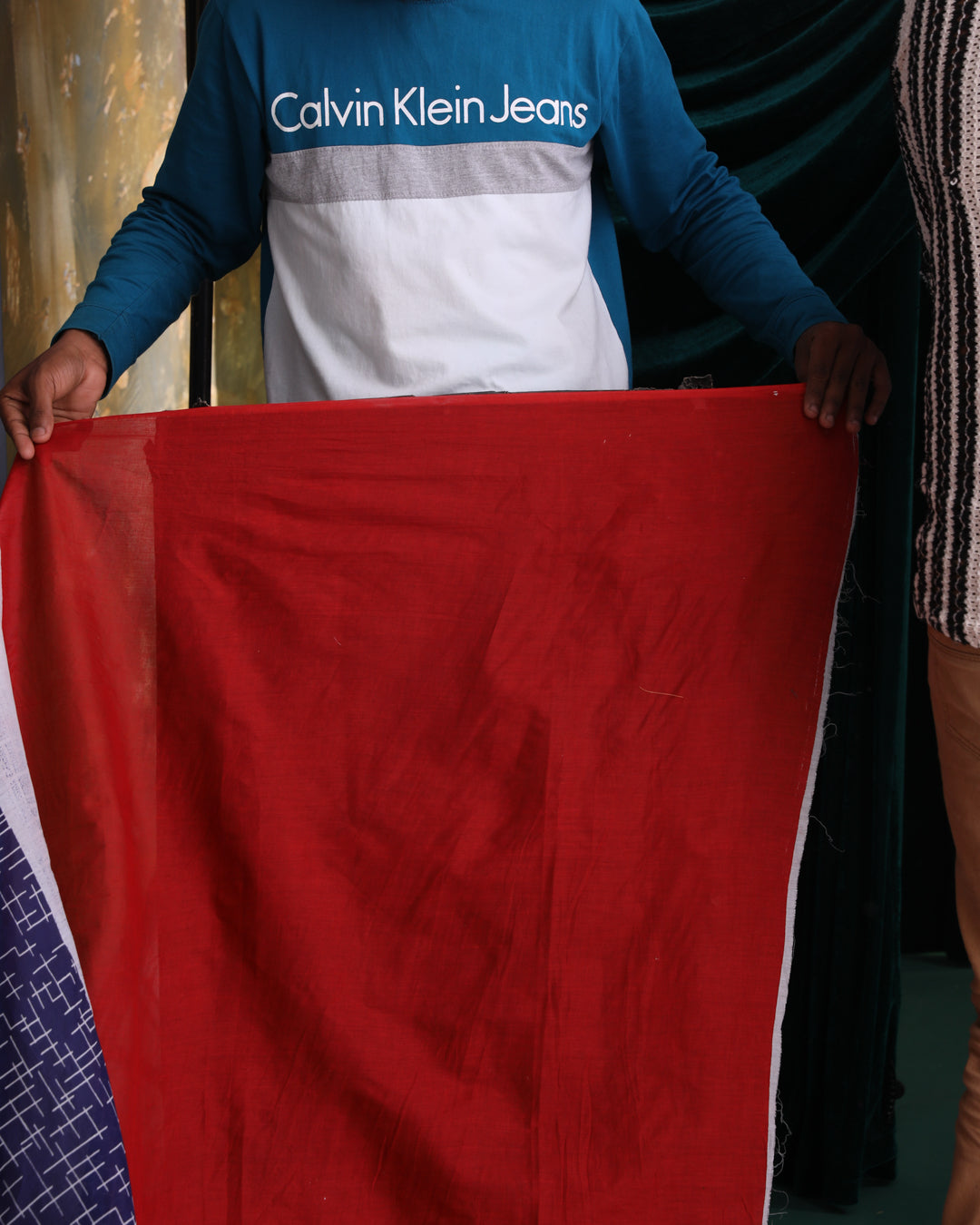 BLUE FUSION (IKKAT MUL MUL COTTON SAREE)