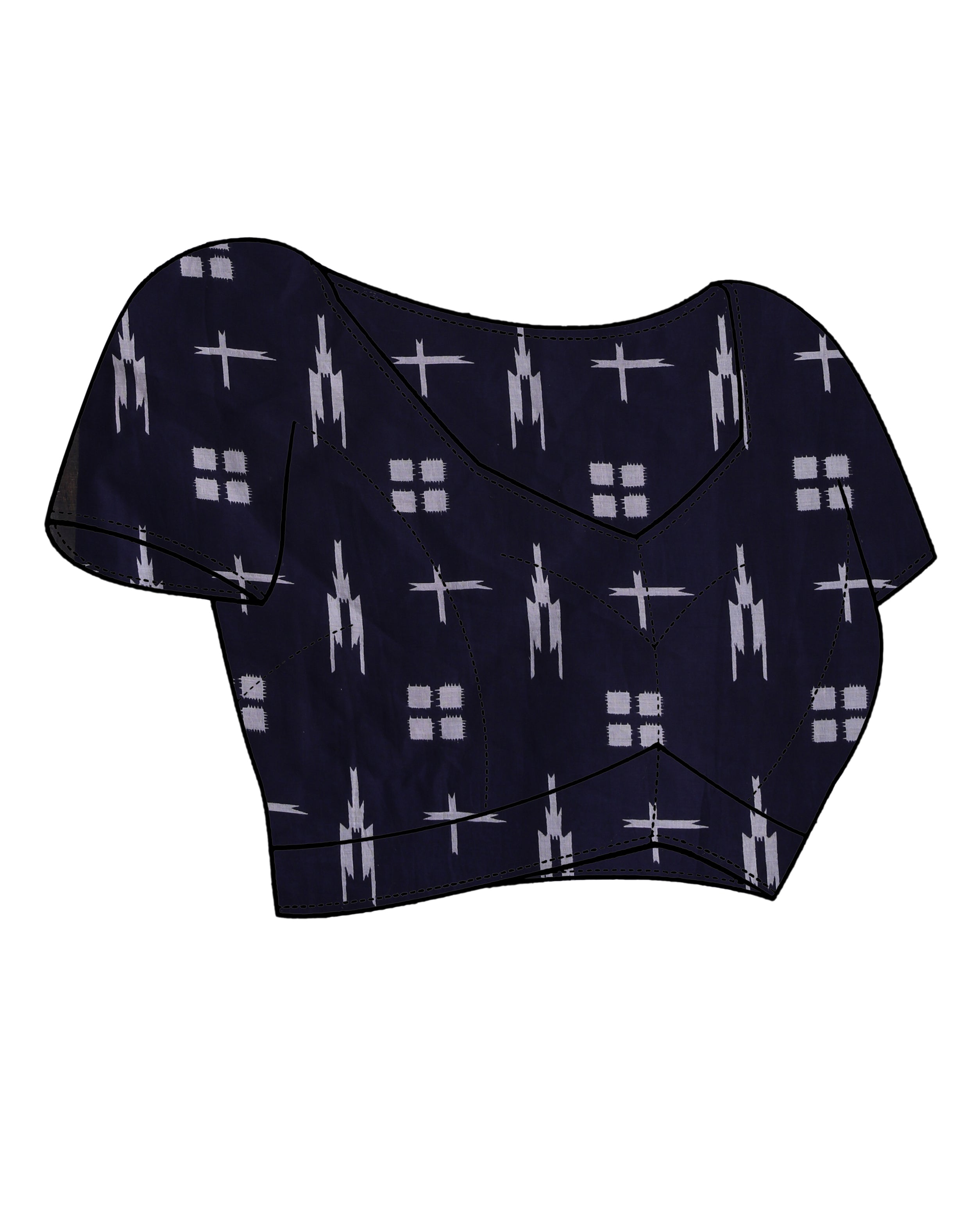 OCEANIC ELEGANCE (IKKAT MUL MUL COTTON SAREE)