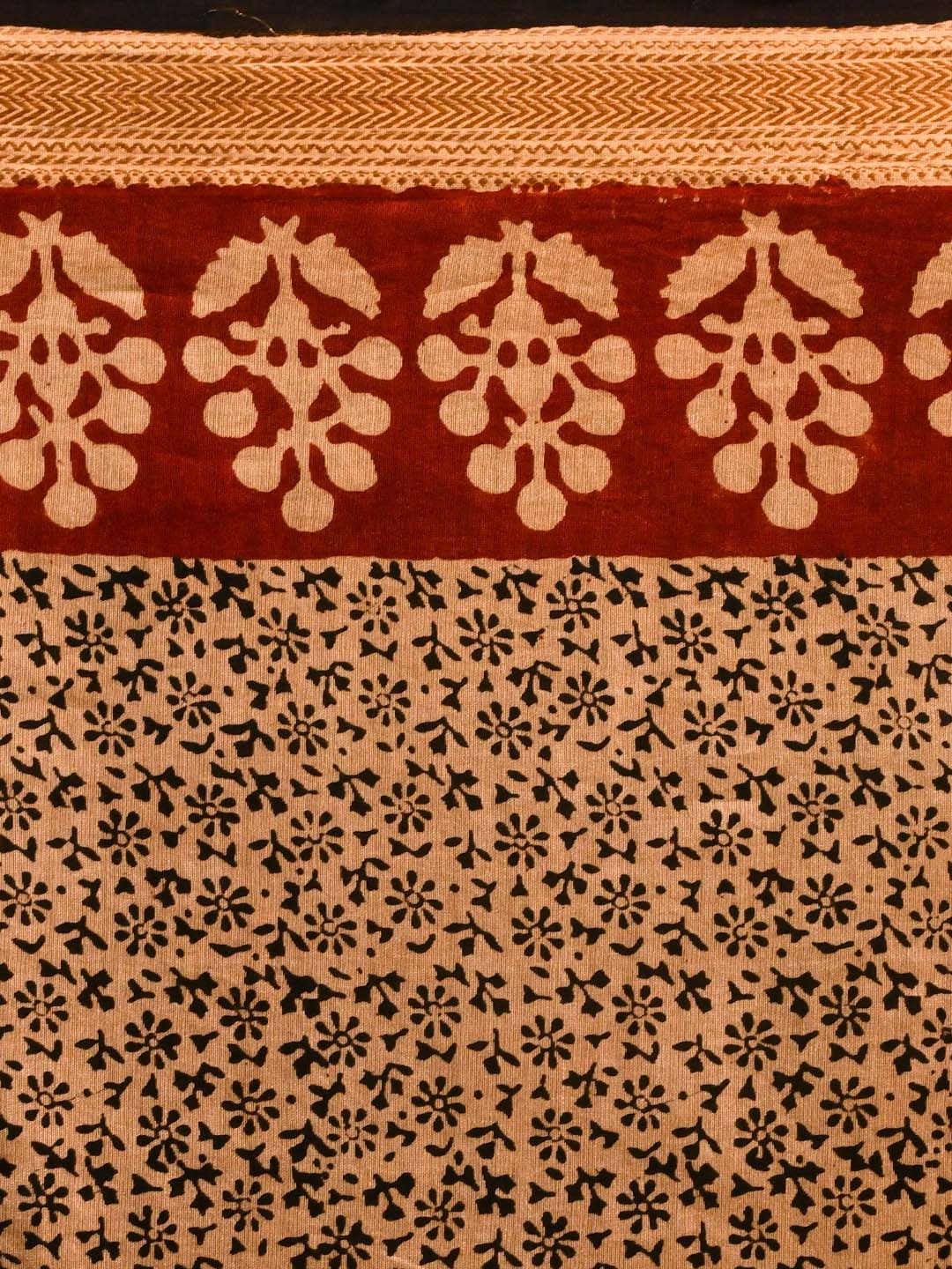 BEIGE HARMONY (BAGRU SILK COTTON SAREE)