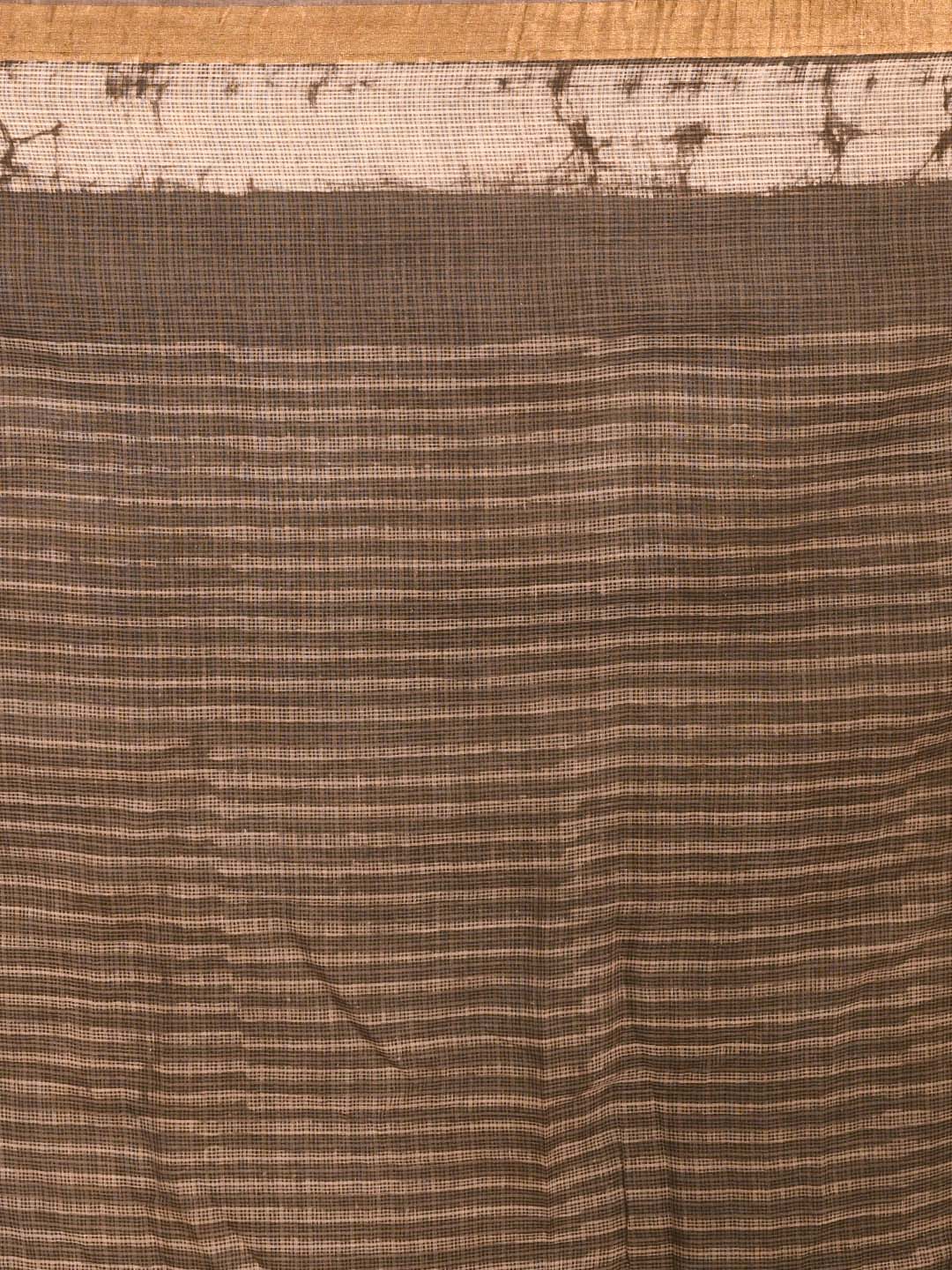 SERENE MOCHA  (BAGRU SILK COTTON SAREE)