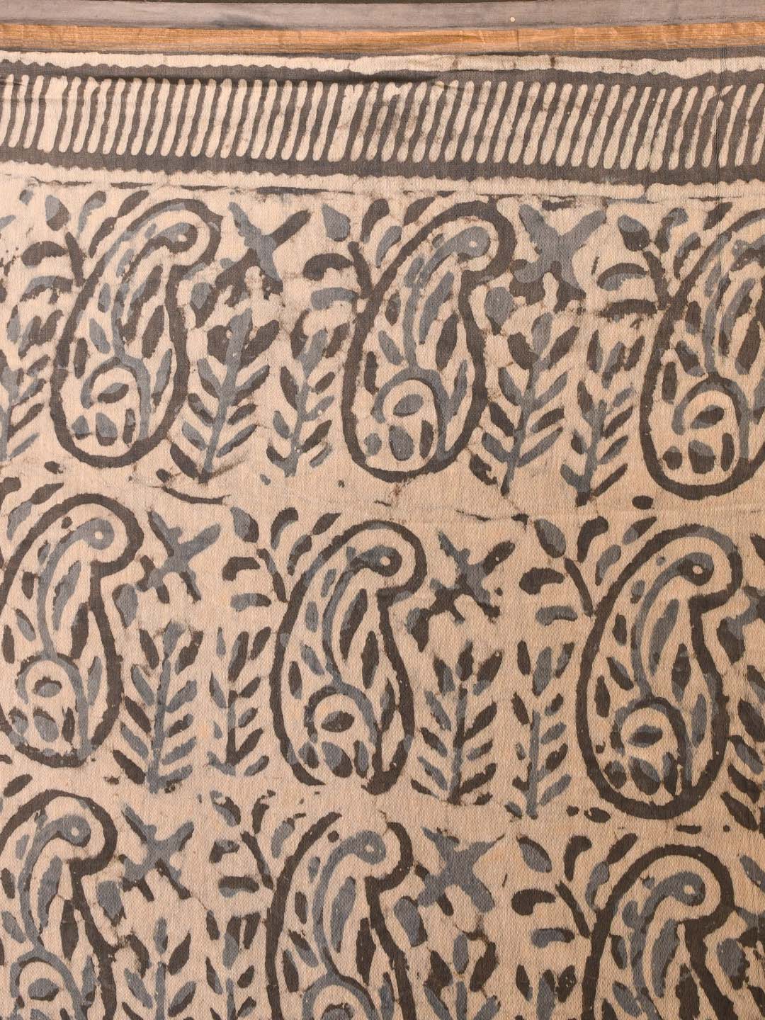 EBONY CHIC (BAGRU SILK COTTON SAREE)