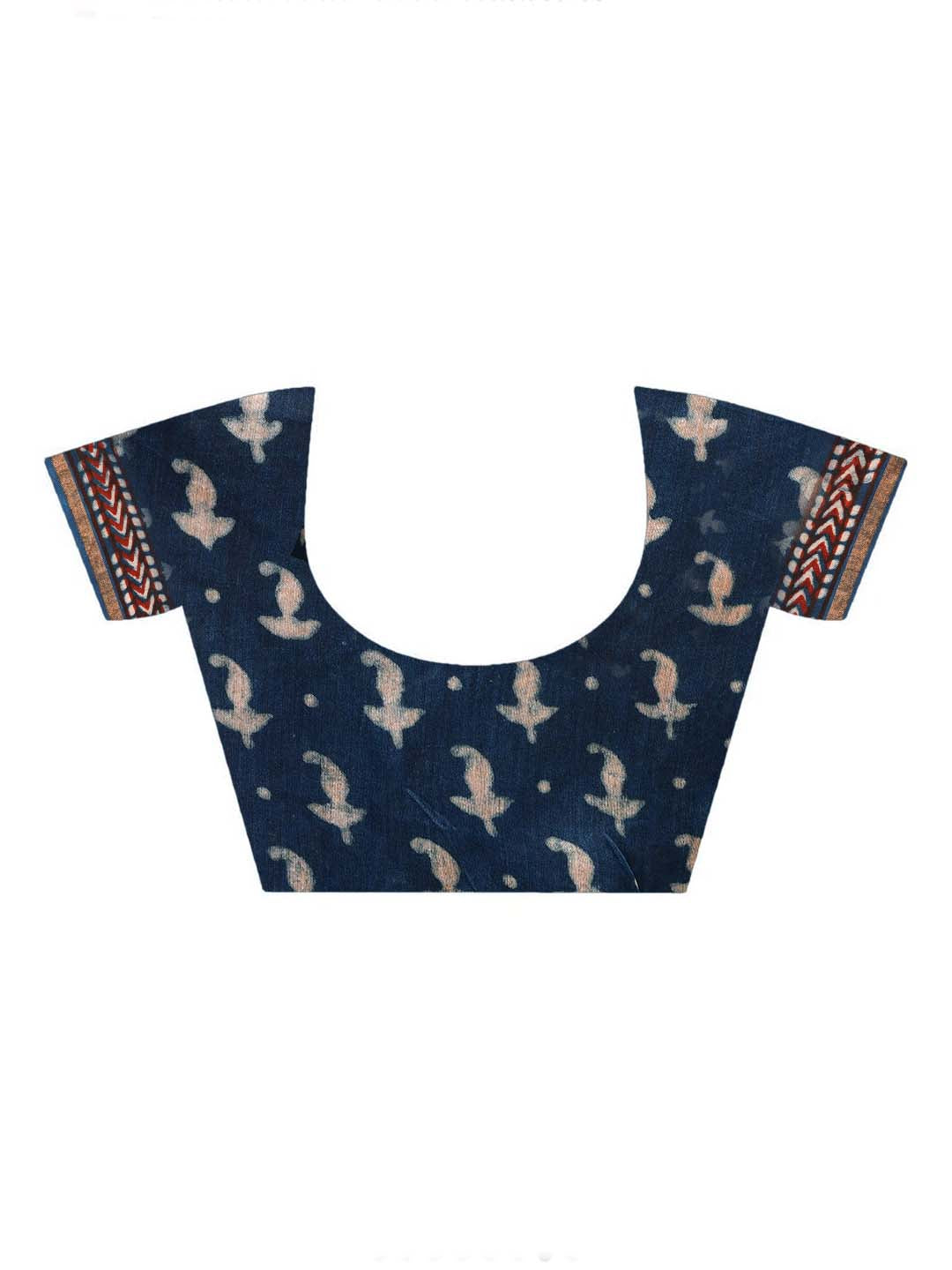 MIDNIGHT PRINT (BAGRU SILK COTTON SAREE)