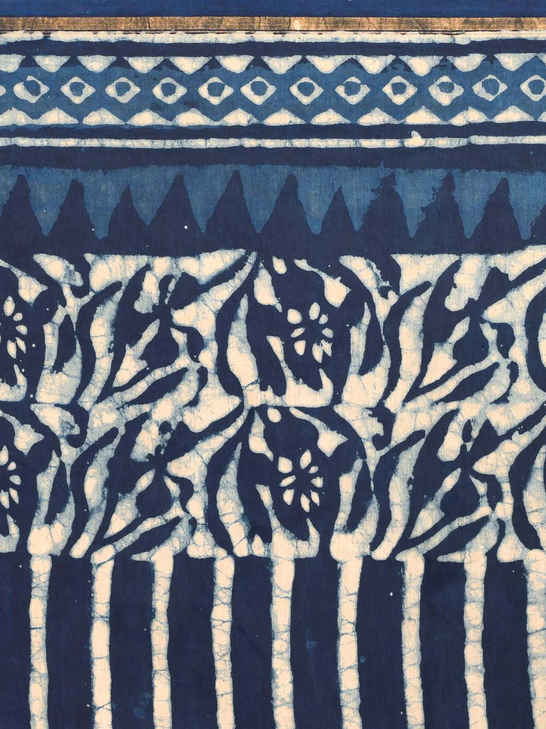 INDIGO REVERIE (BAGRU SILK COTTON SAREE)