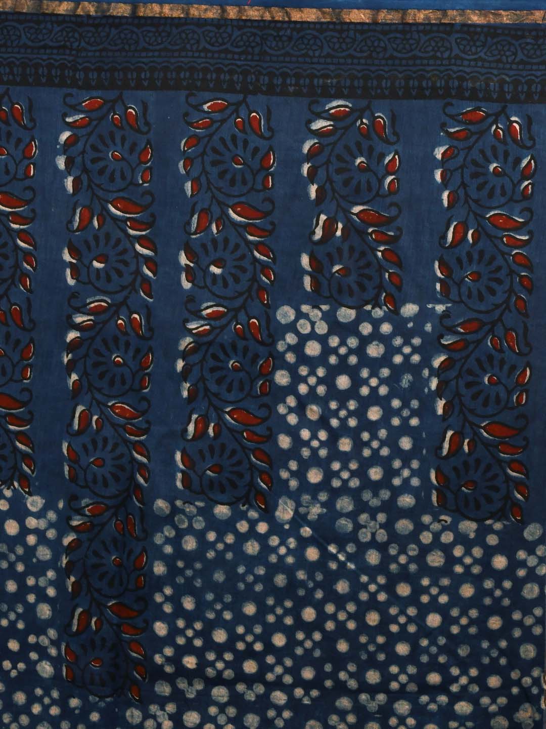 DEEP INDIGO (BAGRU SILK COTTON SAREE)