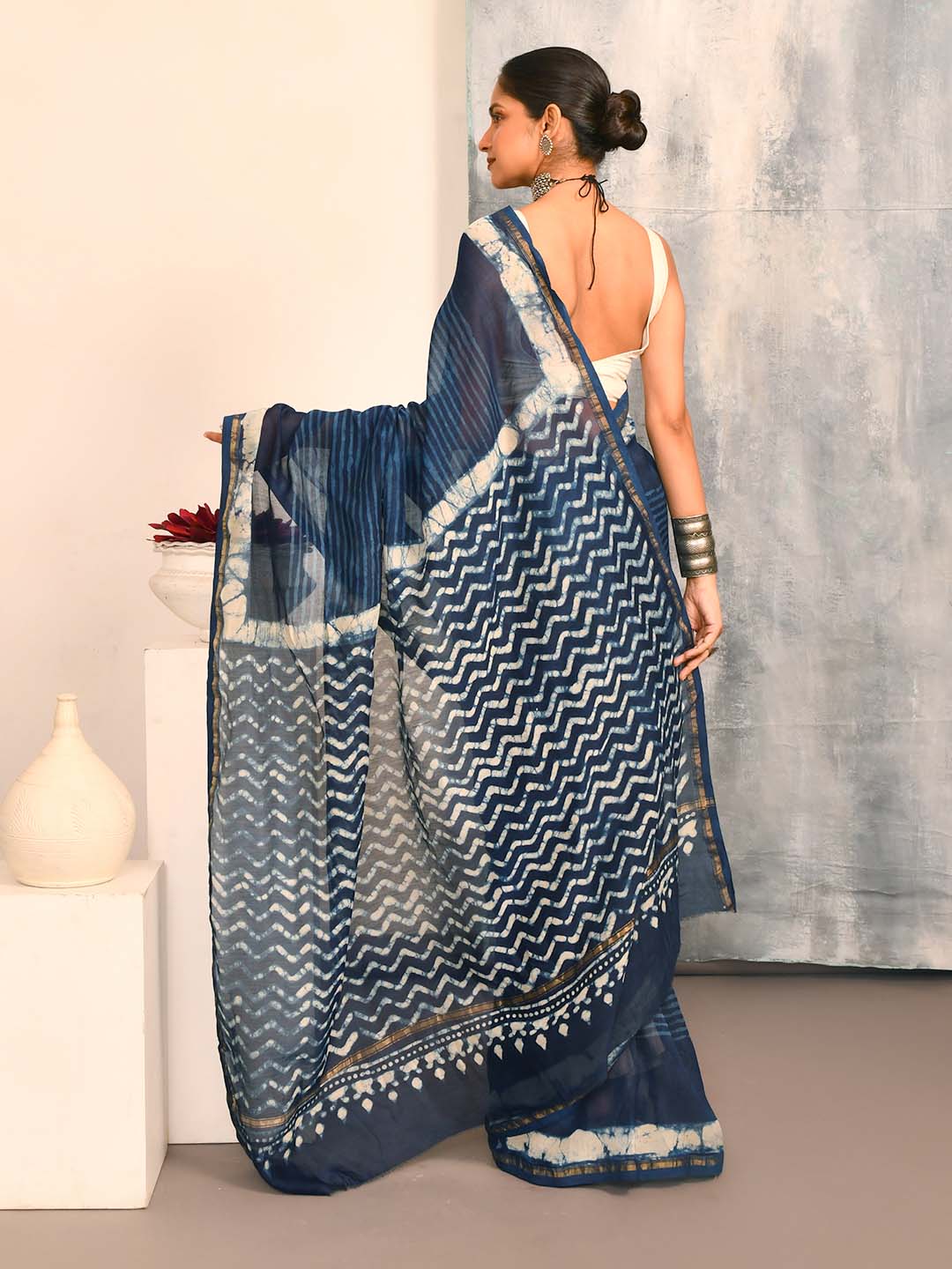 INDIGO LEGACY (BAGRU SILK COTTON SAREE)