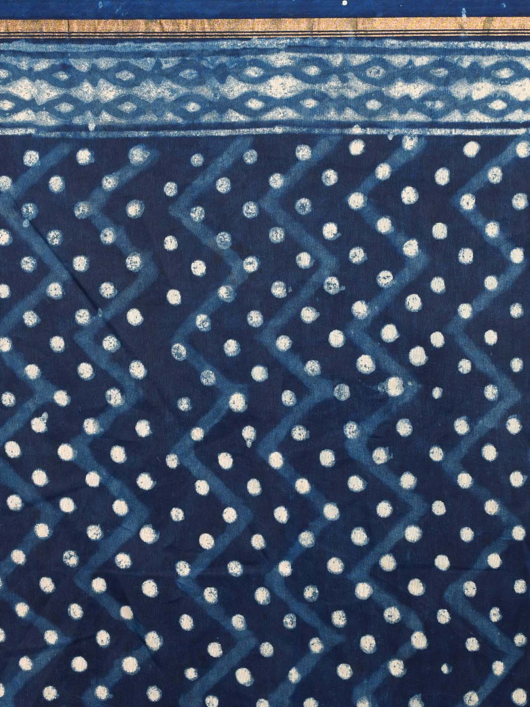 INDIGO ESSENCE (BAGRU SILK COTTON SAREE)