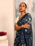 INDIGO HERITAGE (BAGRU SILK COTTON SAREE)