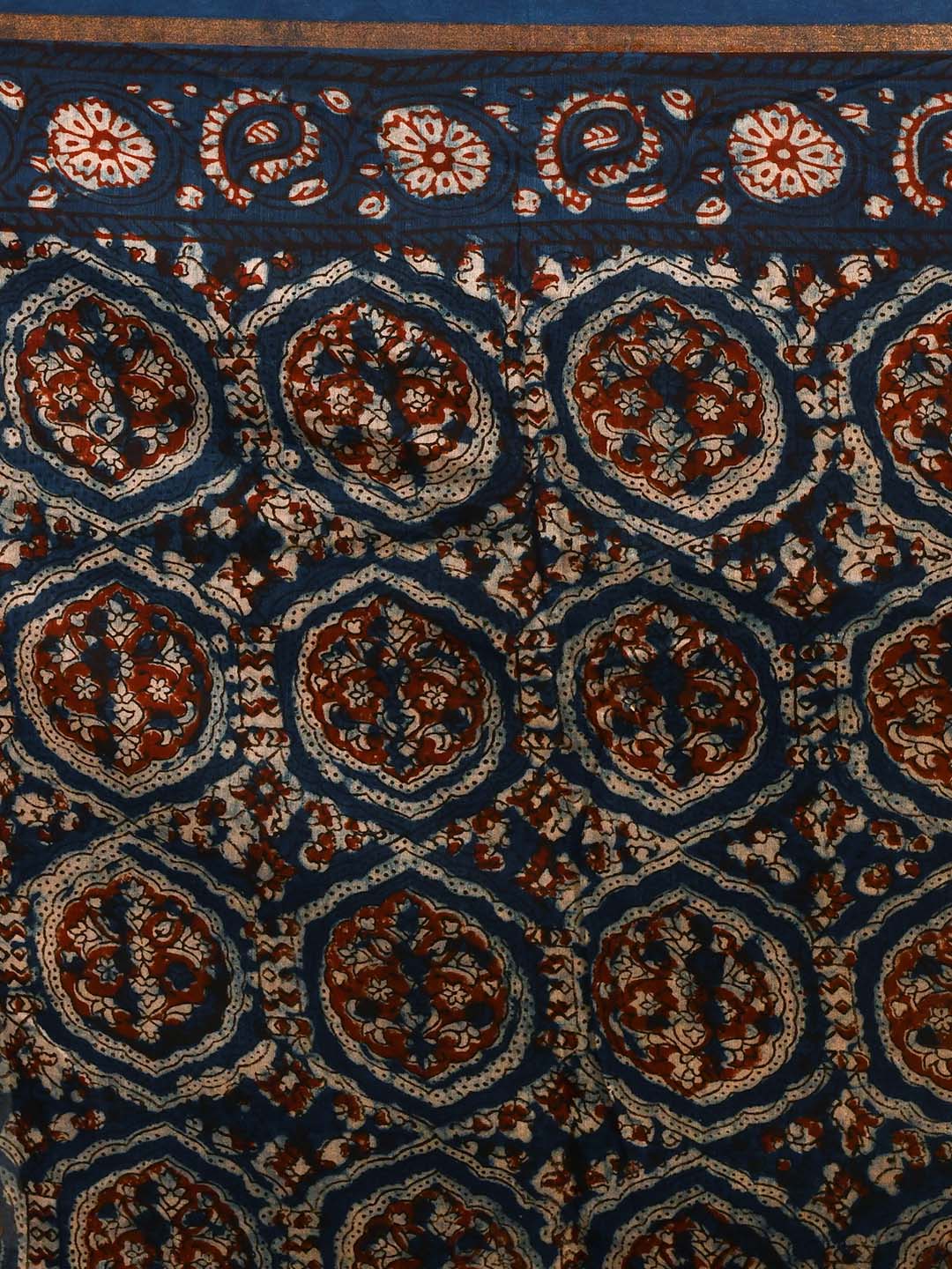 INDIGO HARMONY (BAGRU SILK COTTON SAREE)