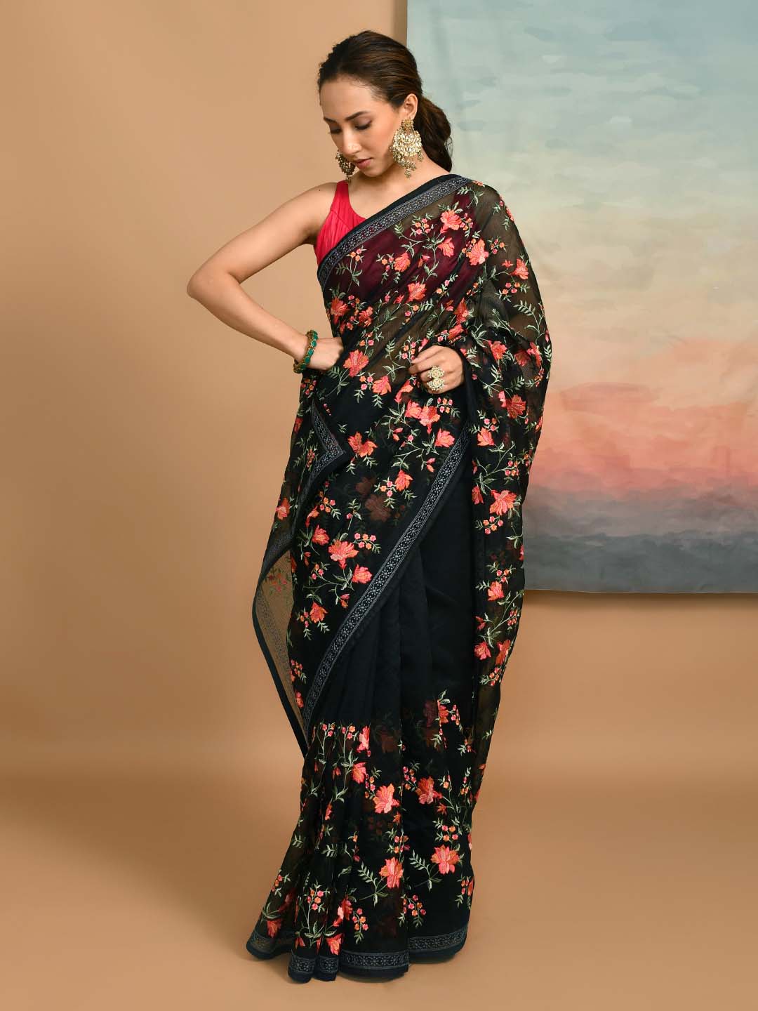 NOIR ENCHANTMENT (KOTA  SAREE)