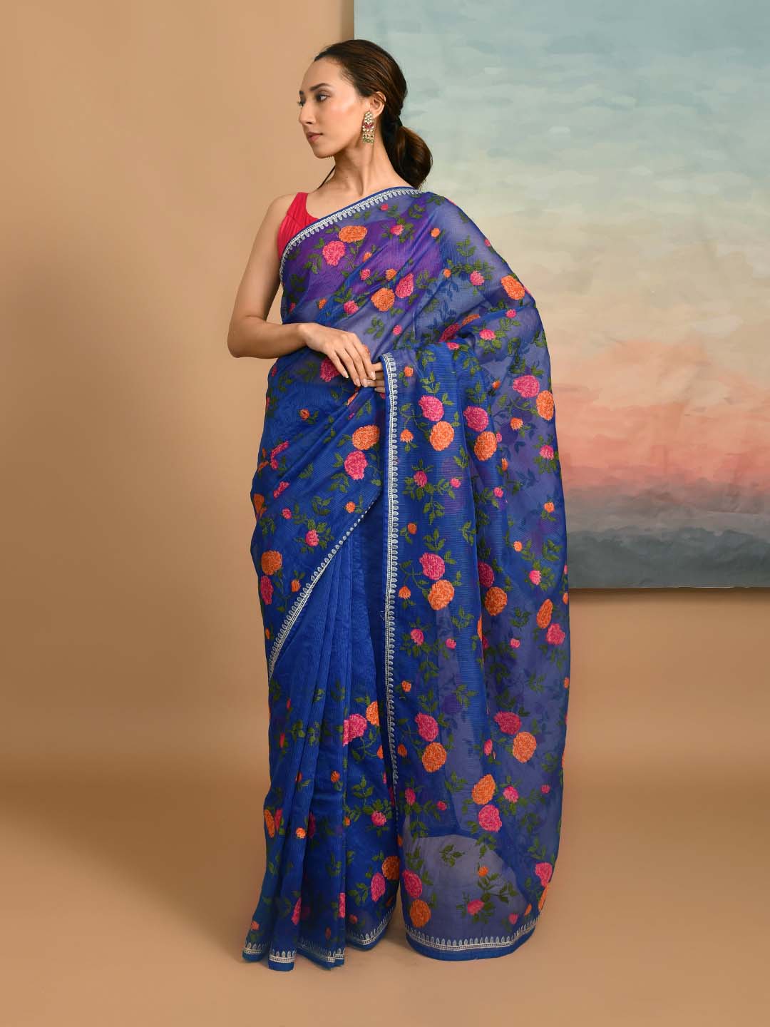 AZURE ELEGANCE (KOTA  SAREE)